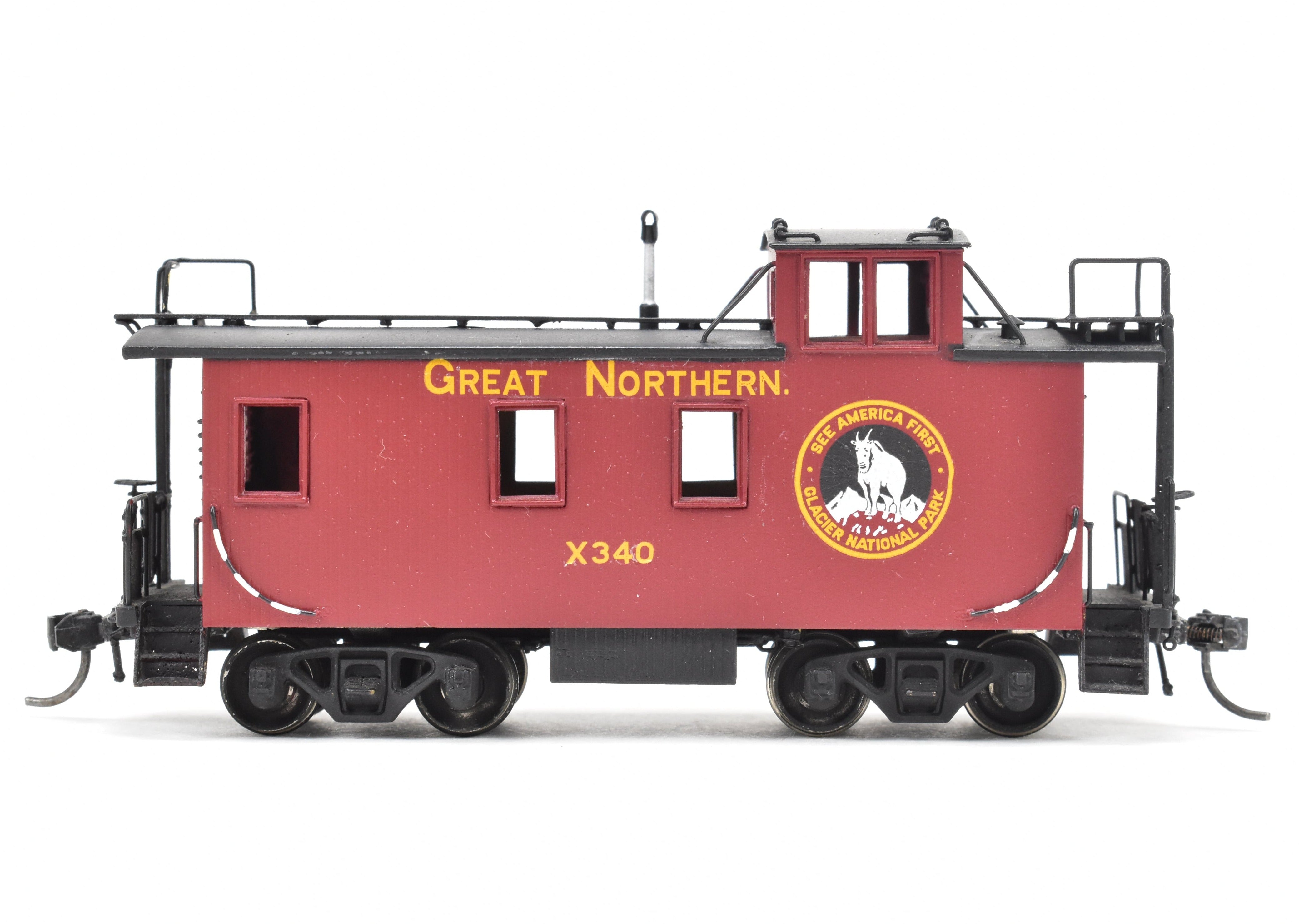 HO Scale Brass Model Train - Oriental Limited Great Northern Caboose X330 - 749, Custom - Painted Version C/P #X340