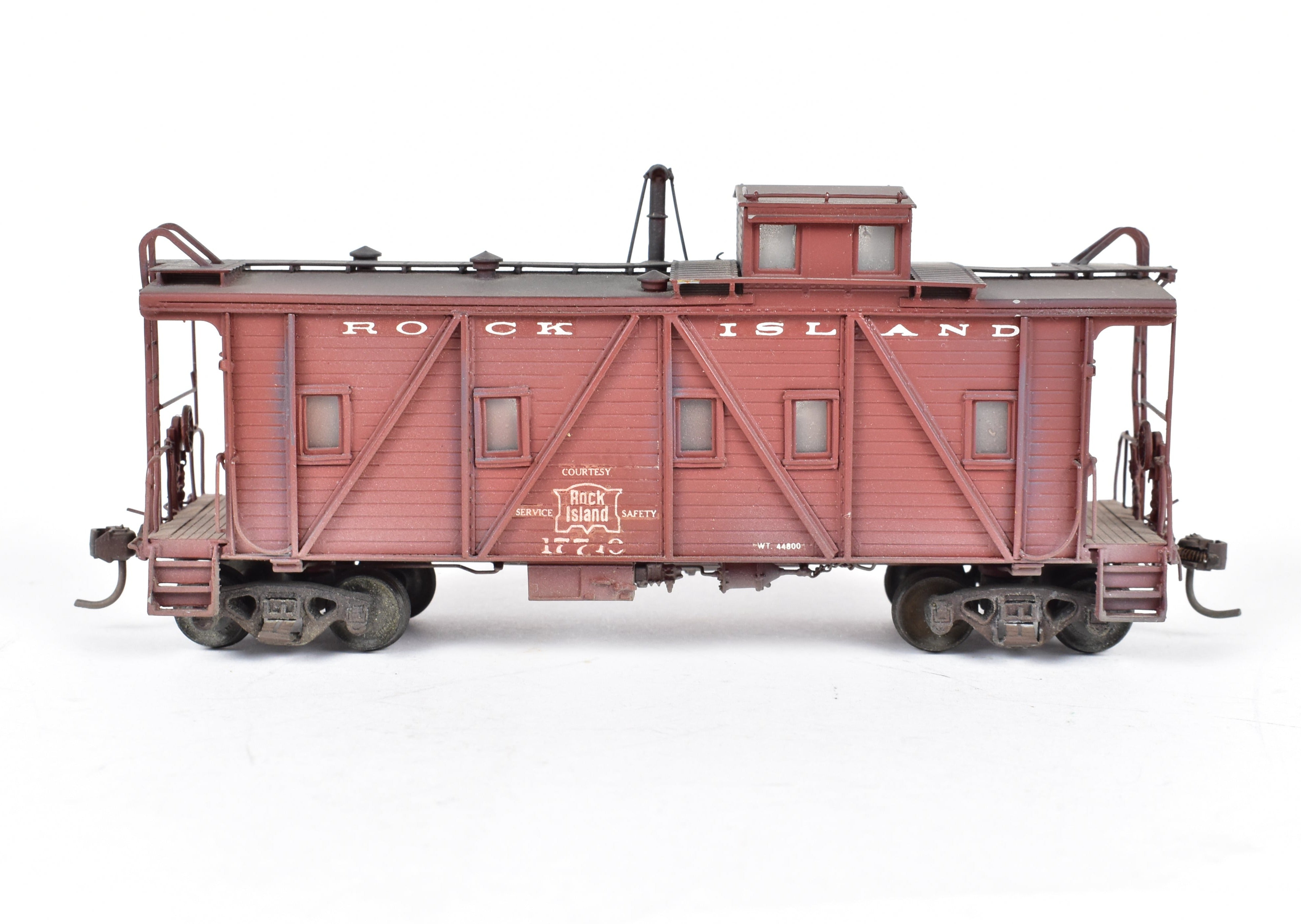 HO Scale Brass OMI - Overland Models, Inc. Custom Painted CRI&P - Rock Island Wood Caboose Model #17719