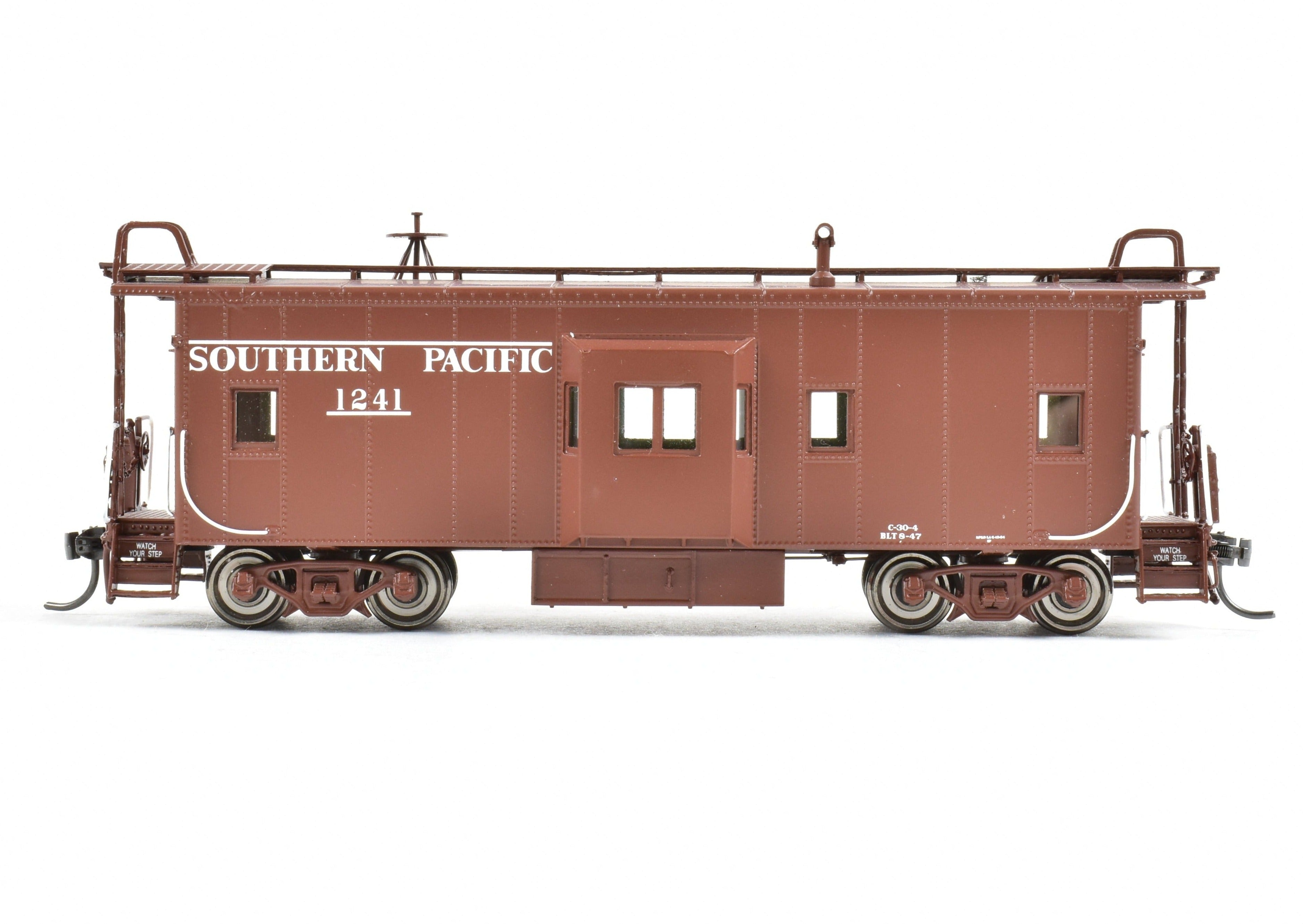 HO Scale Brass Caboose - Challenger Imports SP - Southern Pacific Class C - 30 - 4 BW, Featuring FP No. 1241