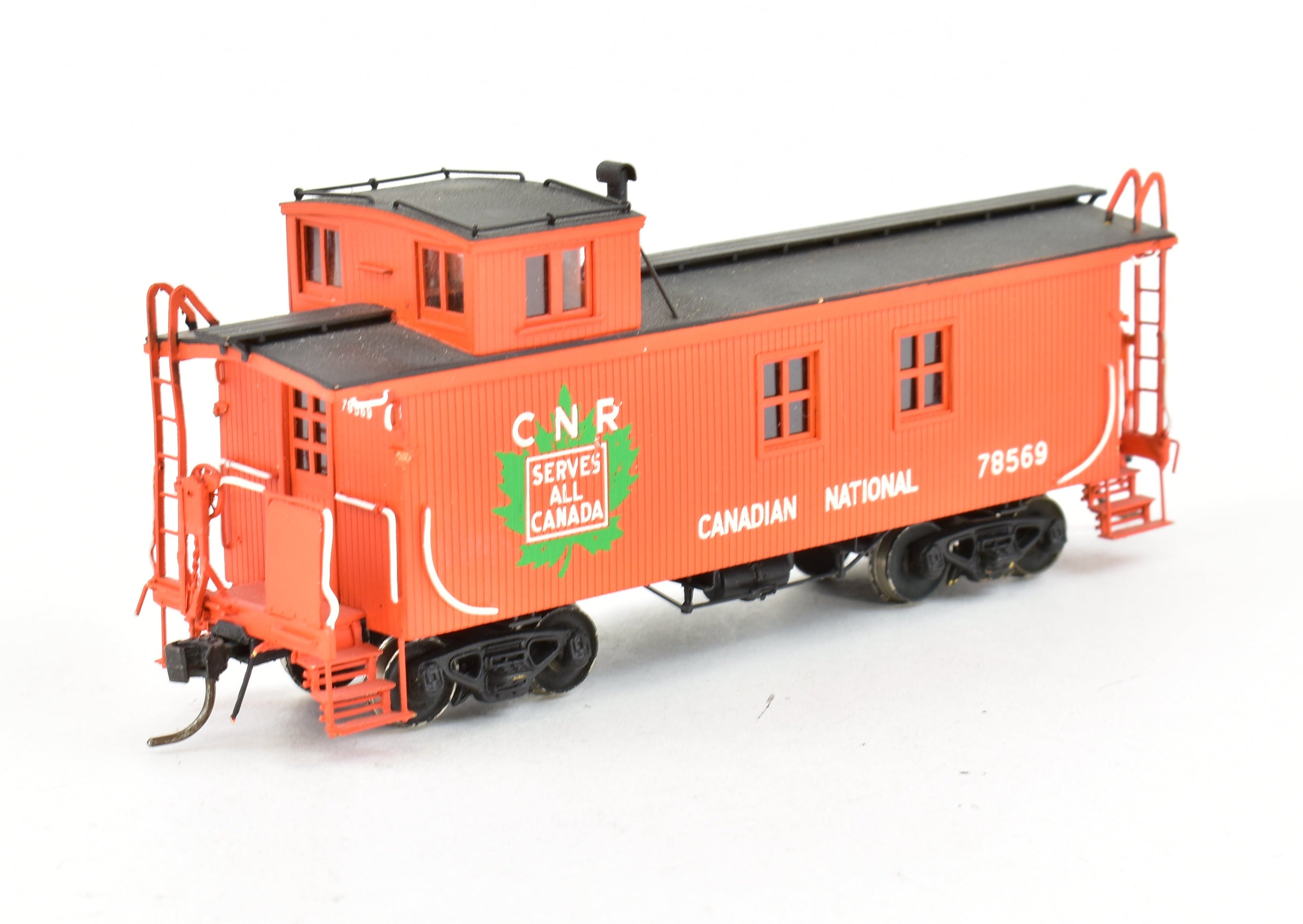 HO Scale Brass Van Hobbies Canadian National Railway Custom-Painted Wood Scribed Caboose
