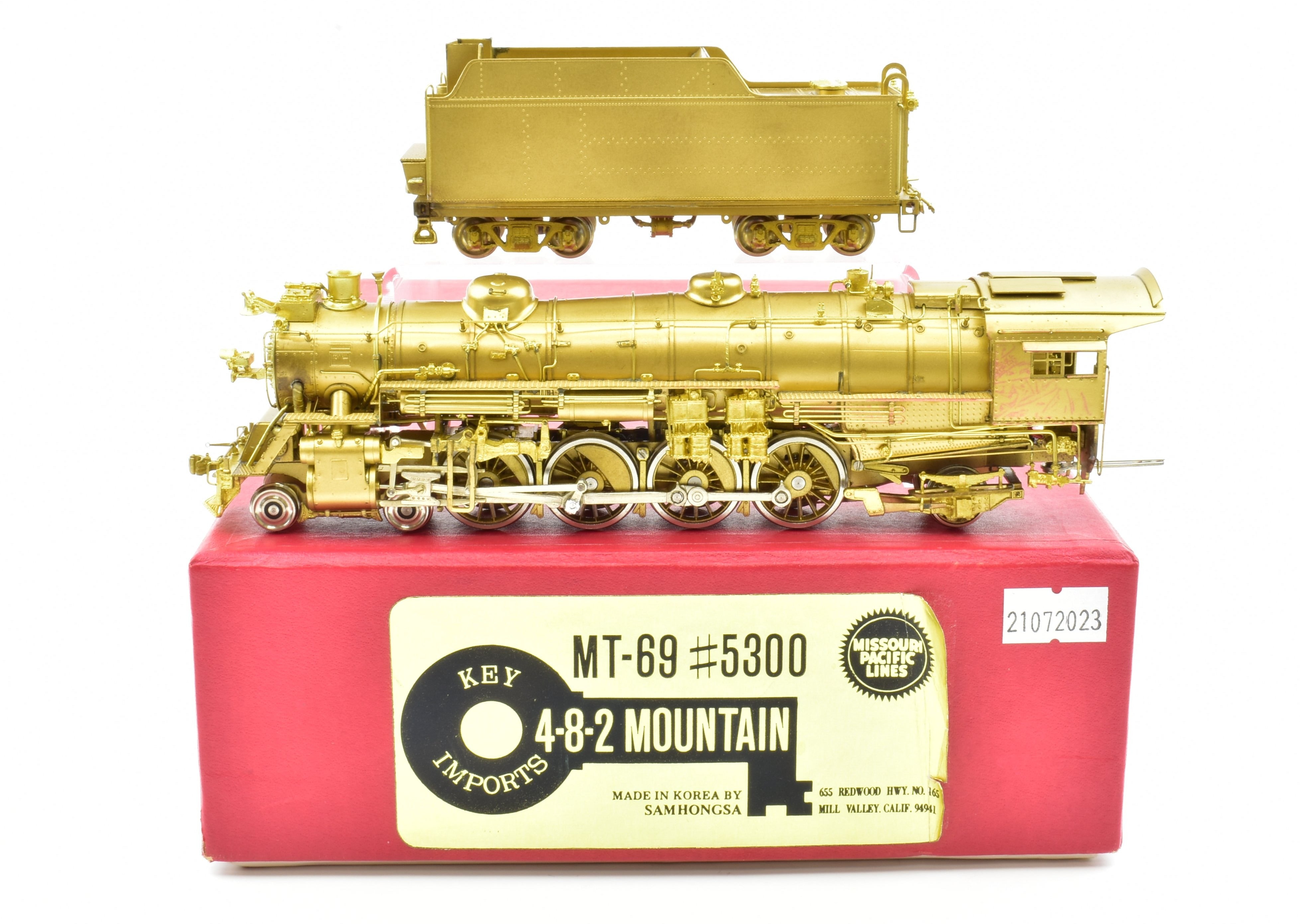 HO Scale Brass Key Imports Model Train - Missouri Pacific MT - 69 4 - 8 - 2 Mountain Steam Locomotive #5300