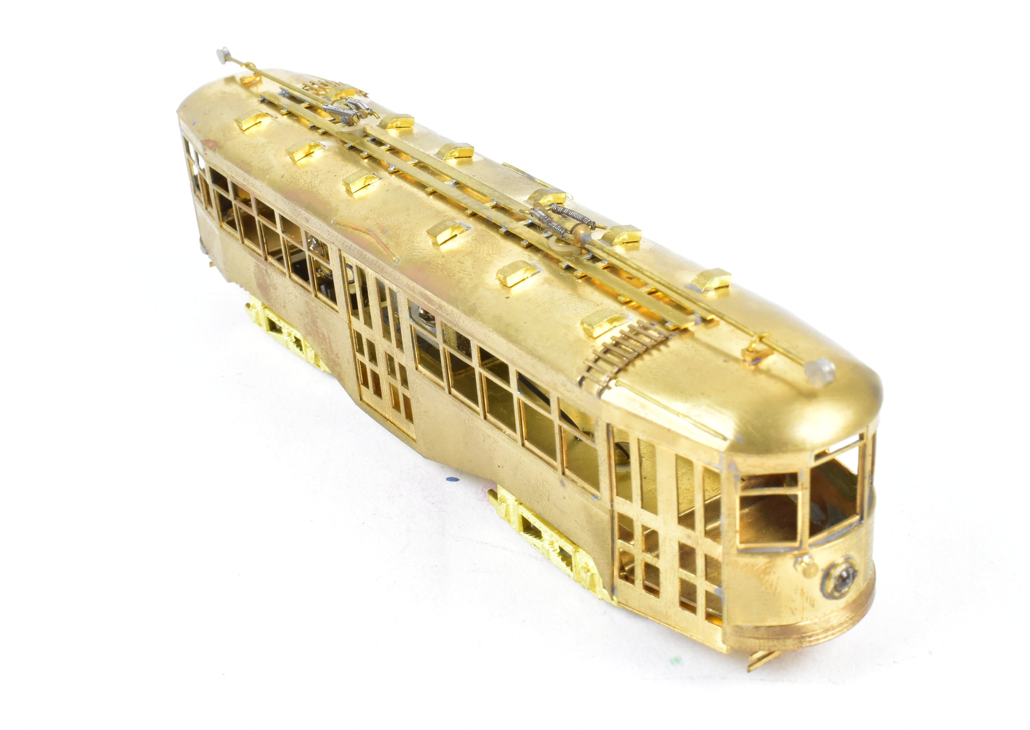HO Scale Brass Model Bert Sas Brooklyn & Queens Peter Witt Car 8000 - Vintage Train Collectible