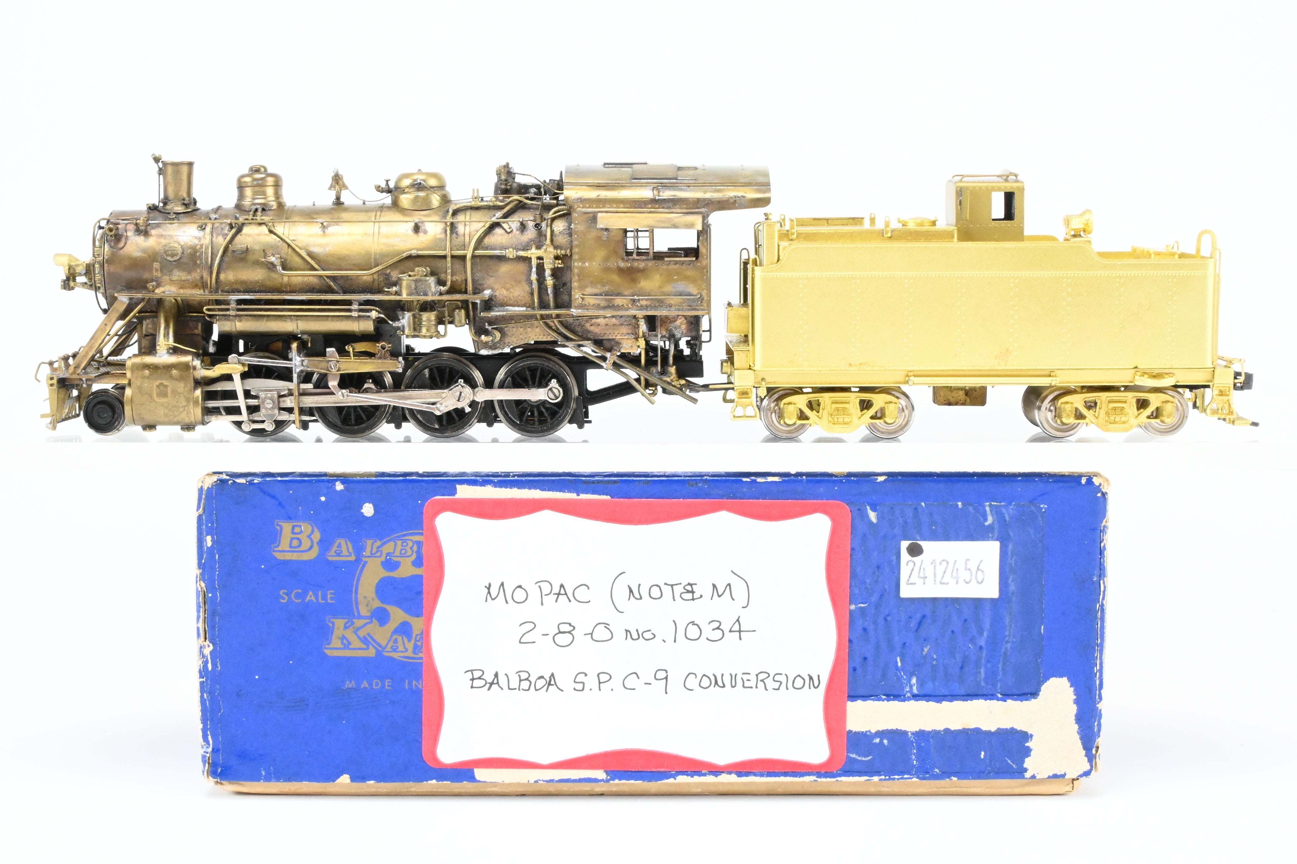 HO Scale Brass Custom Model Train - Joe G. Collias Scratch - Built Missouri Pacific 2 - 8 - 0 No. 1034, Also Applicable for SLSF - Frisco or NOT&M - New Orleans, Texas, & Mexico