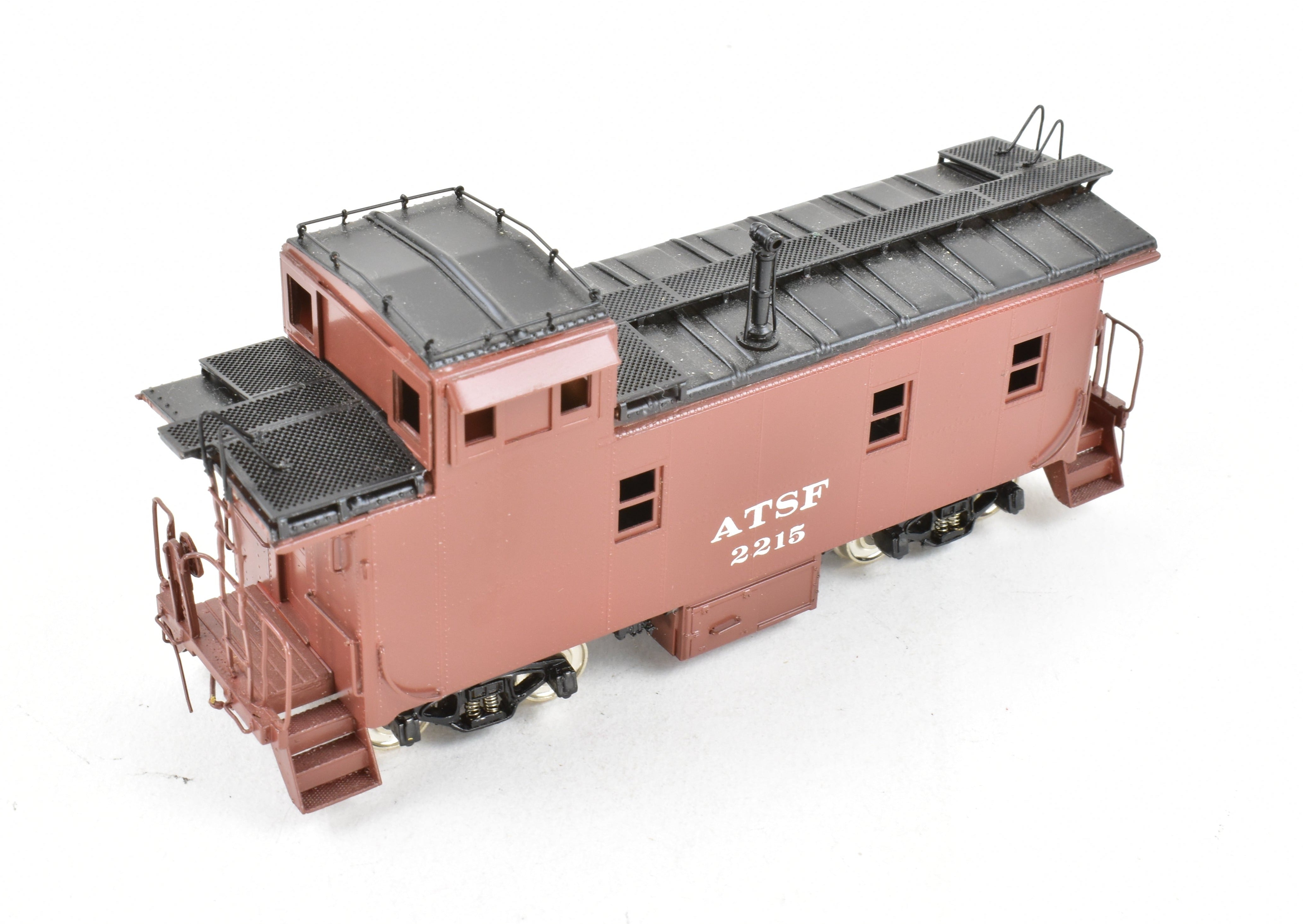 HO Brass ATSF - Santa Fe #2201 Class Flat Side Caboose by Key Imports, Original FP Version