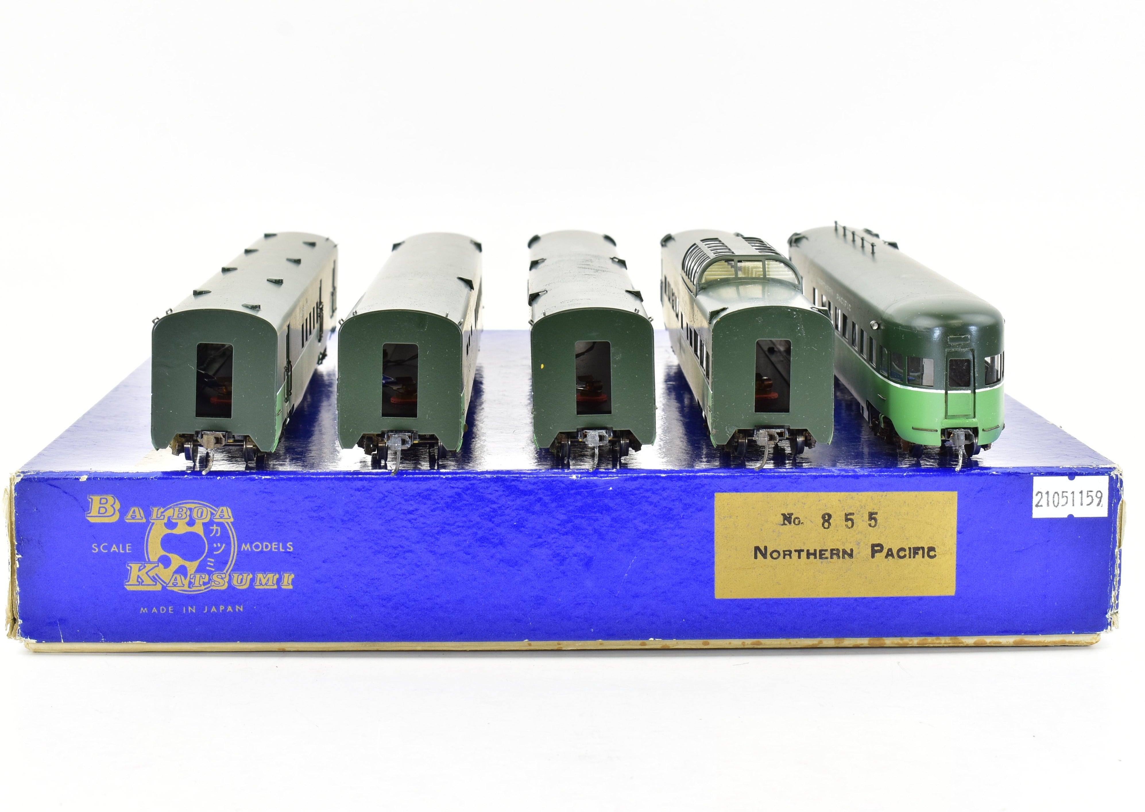 HO Scale Brass Balboa Northern Pacific 5-Car Factory-Painted Passenger Set