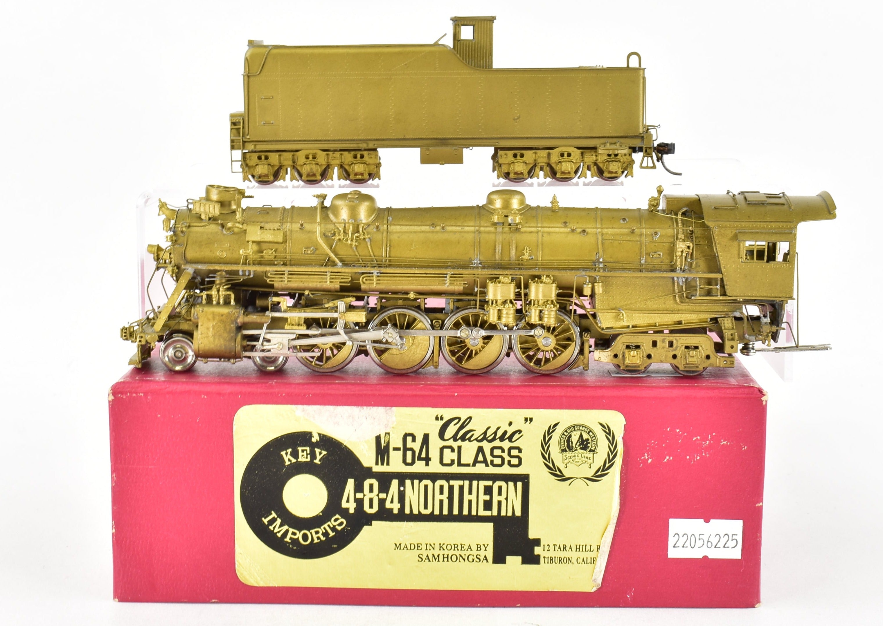 HO Brass Key Imports D&RGW Denver & Rio Grande Western Classic M-64 4-8-4 Northern Model