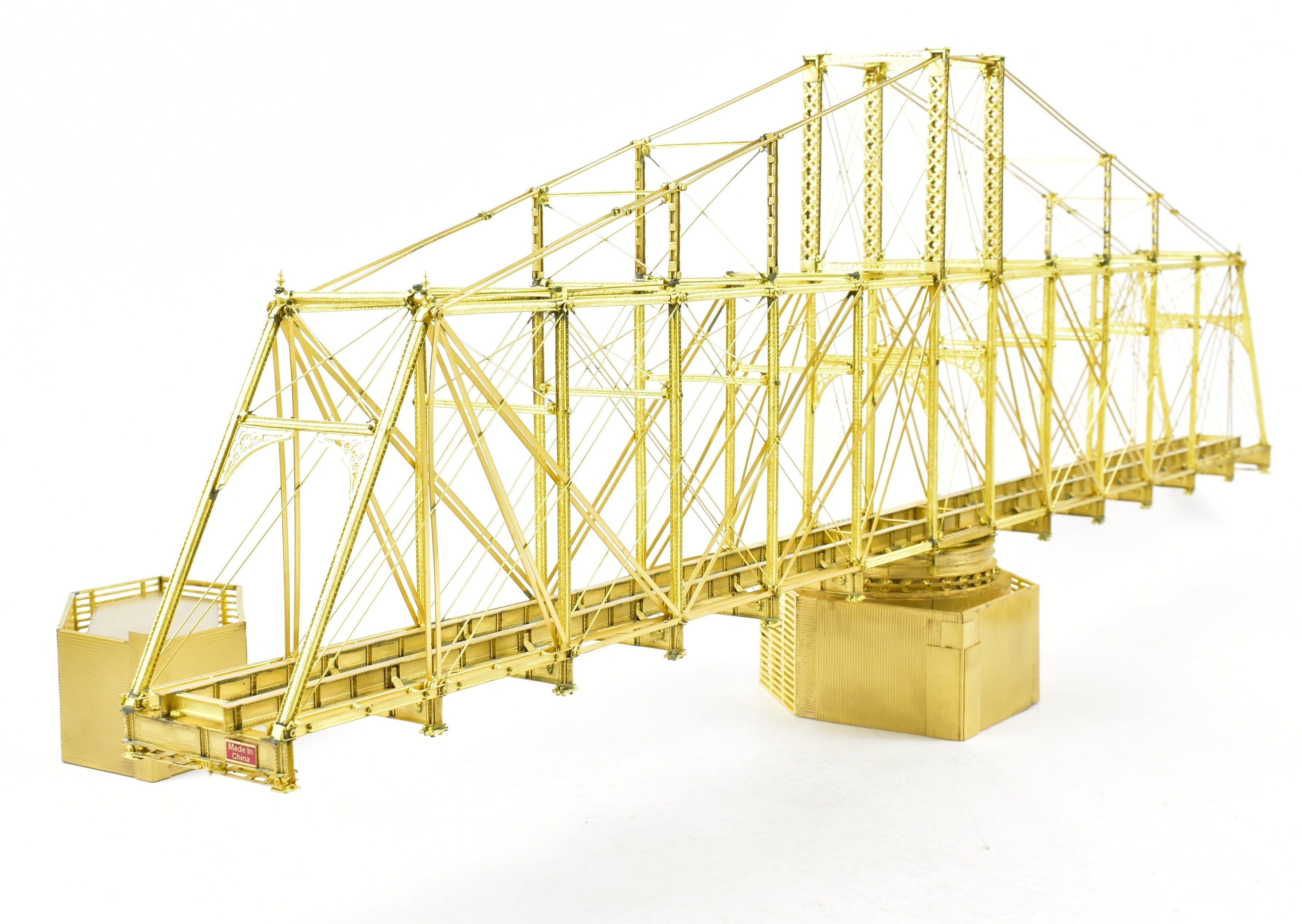 HO Scale Brass Model - Overland Models, Inc. Camas Prairie Drawbridge #50 with Crib and Pier Set for Model Railroads