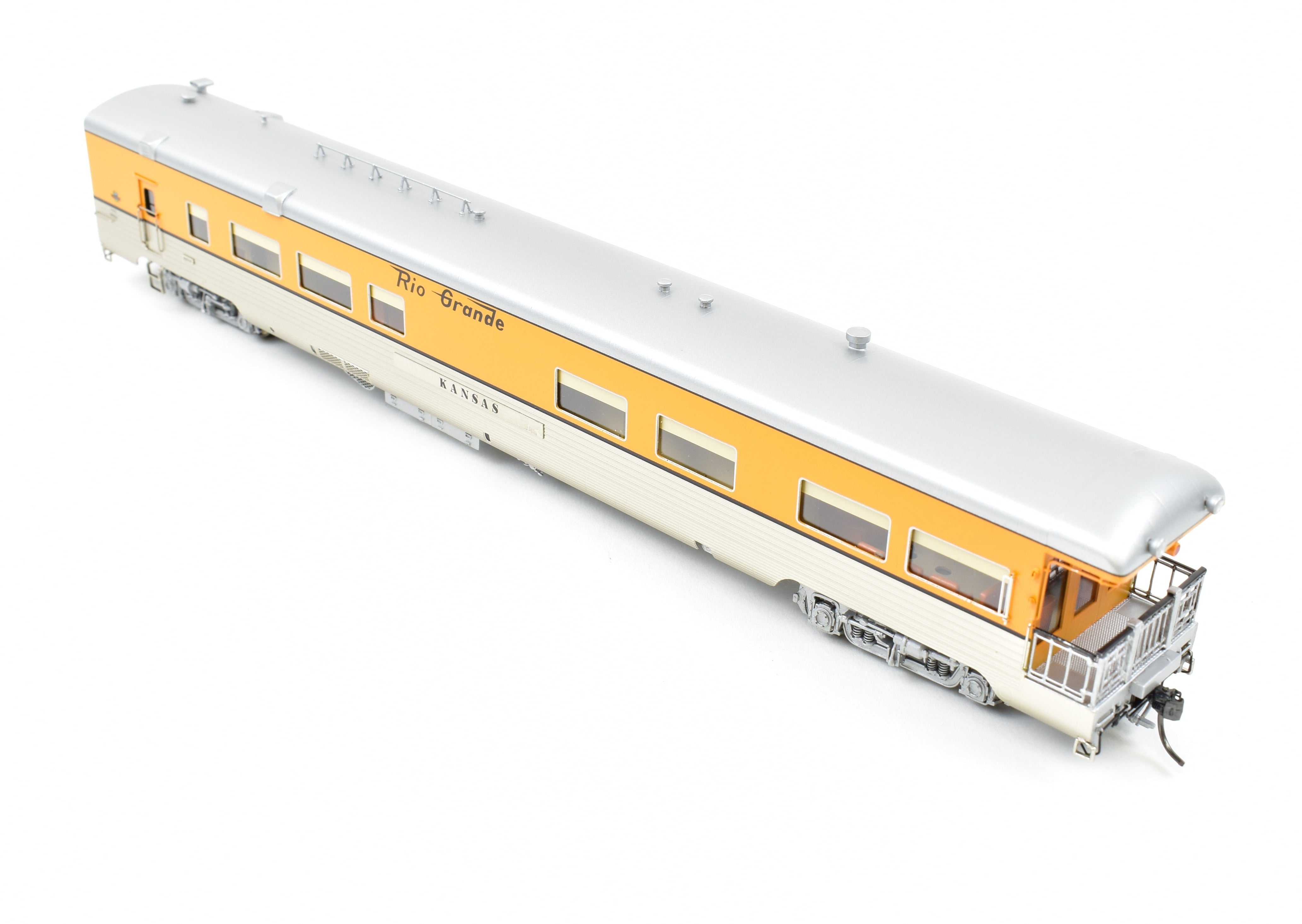 HO Scale Brass Division Point (D&RGW - Denver & Rio Grande Western) Lightweight Business Car with Kansas Factory Paint, Ideal for Model Train Enthusiasts