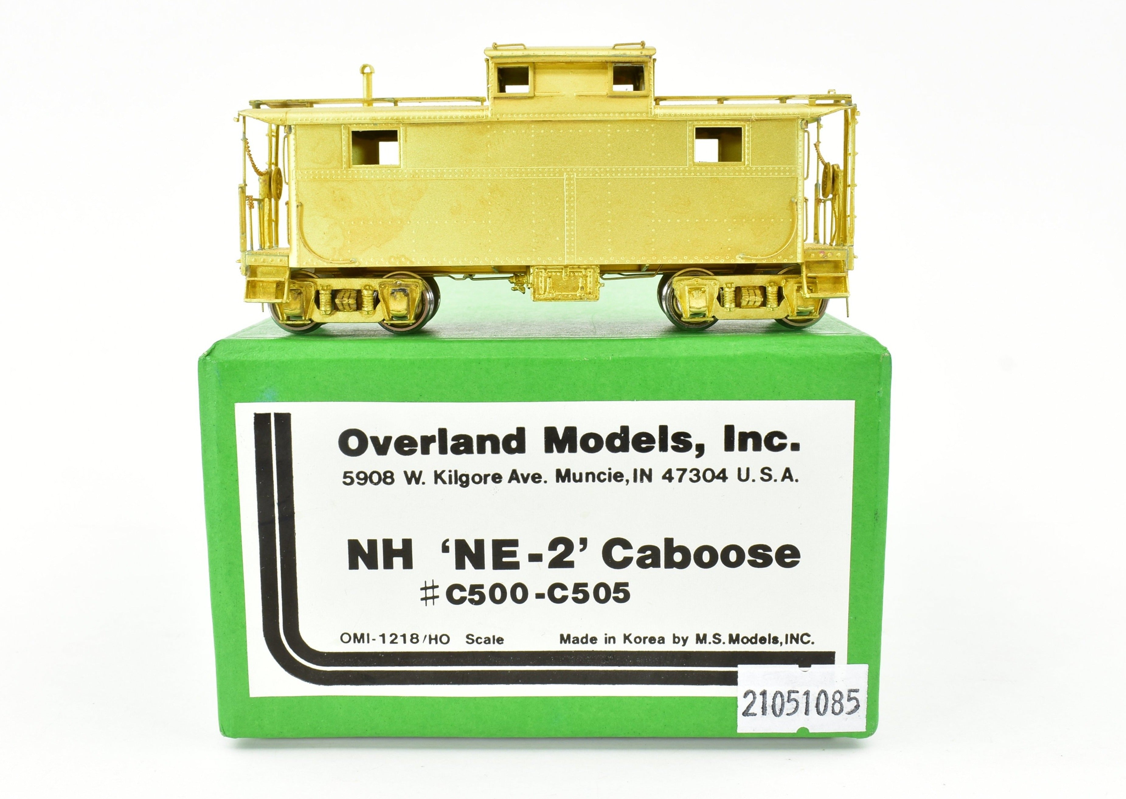 HO Scale Brass OMI - Overland Models, Inc. New Haven NH - NE-2 Caboose from C500 to C505 for Model Train Enthusiasts