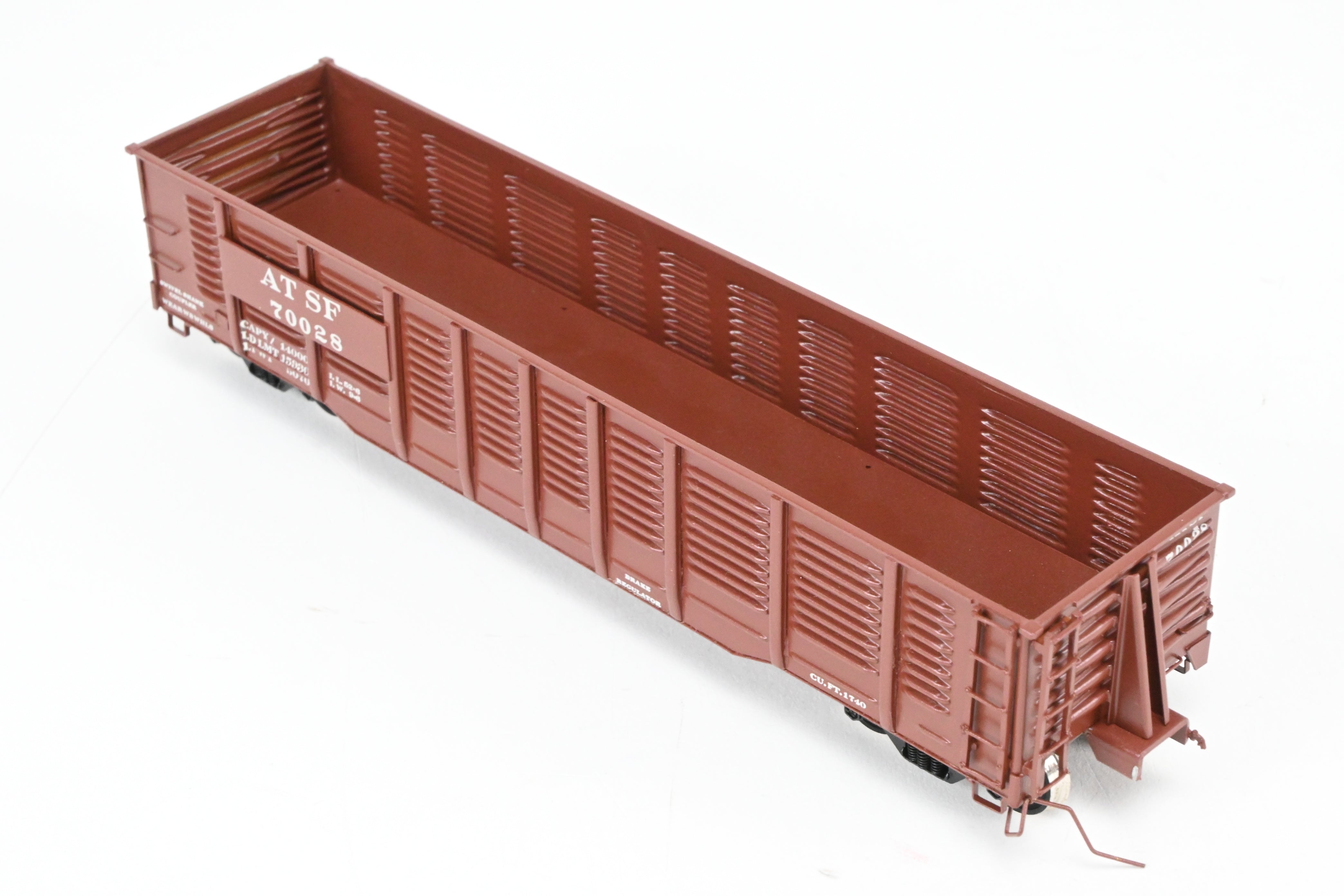 HO Brass OMI ATSF - Santa Fe 100 Ton Pro - Painted Gondola Model #70028