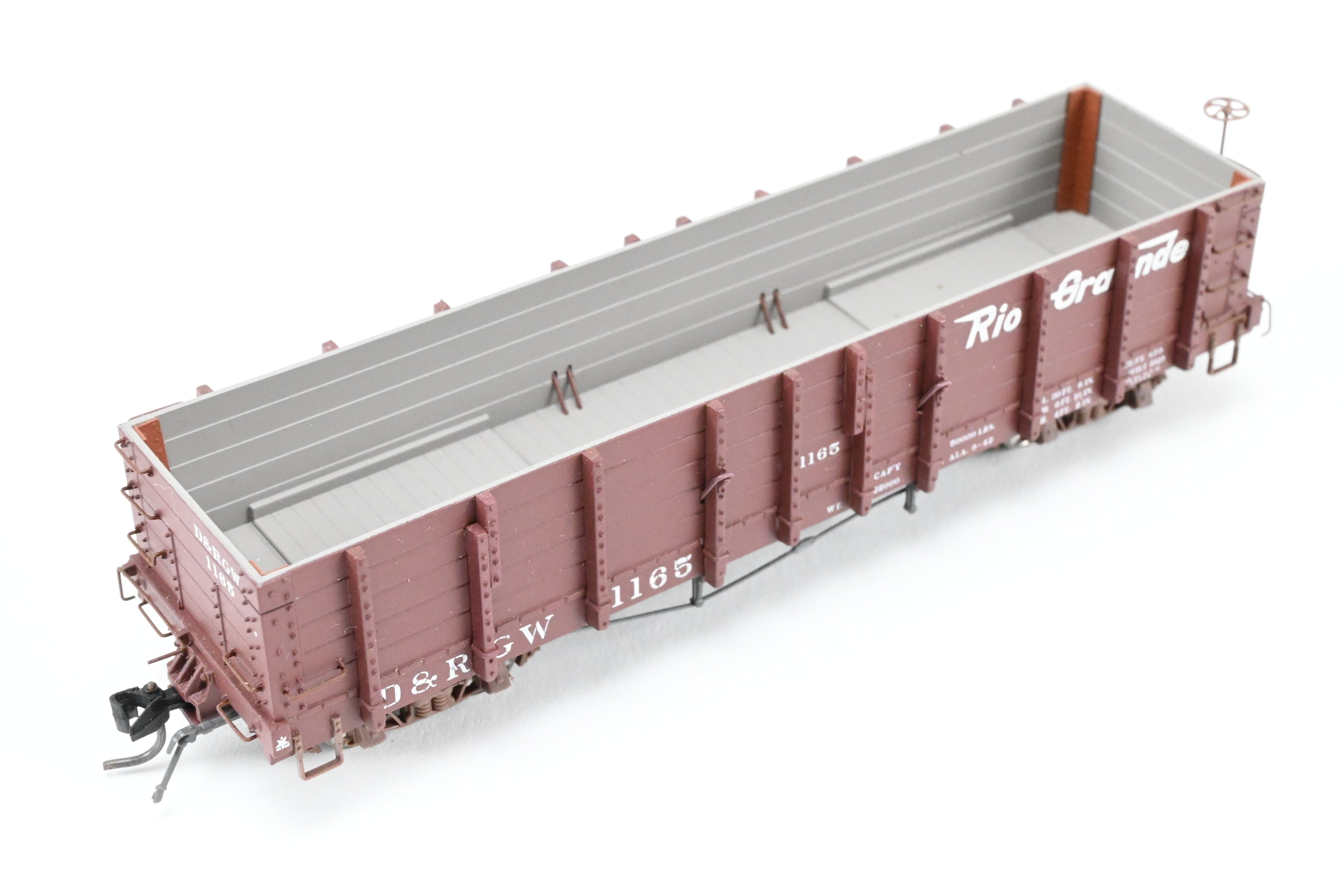 HOn3 Blackstone Models D&RGW High Side Gondola No. 1165 with Flying Grande Herald