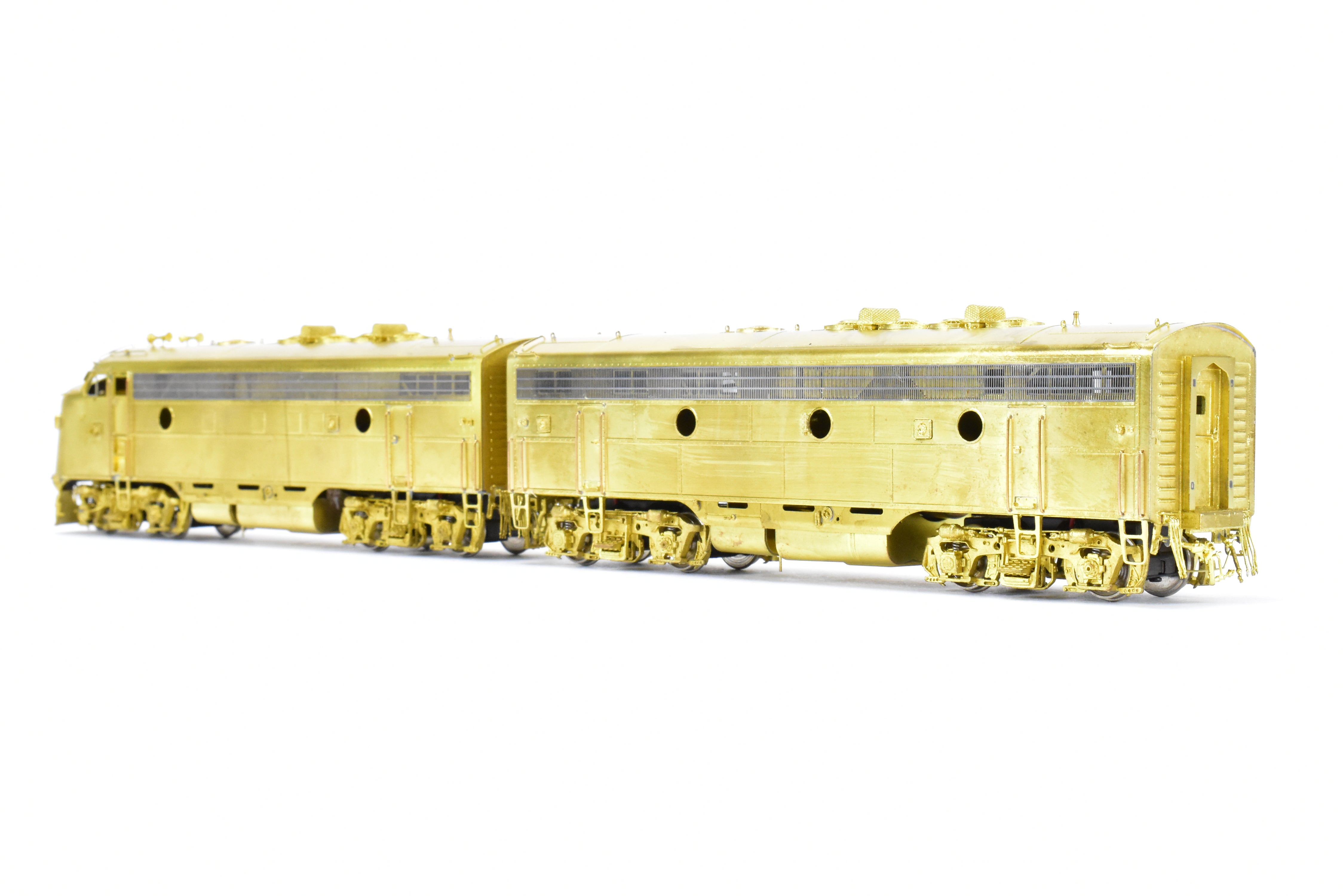 HO Scale Brass Model Train Set by Overland Models Inc. - Union Pacific EMD F7 A/B Freight Locomotives from the Late 1950's Era