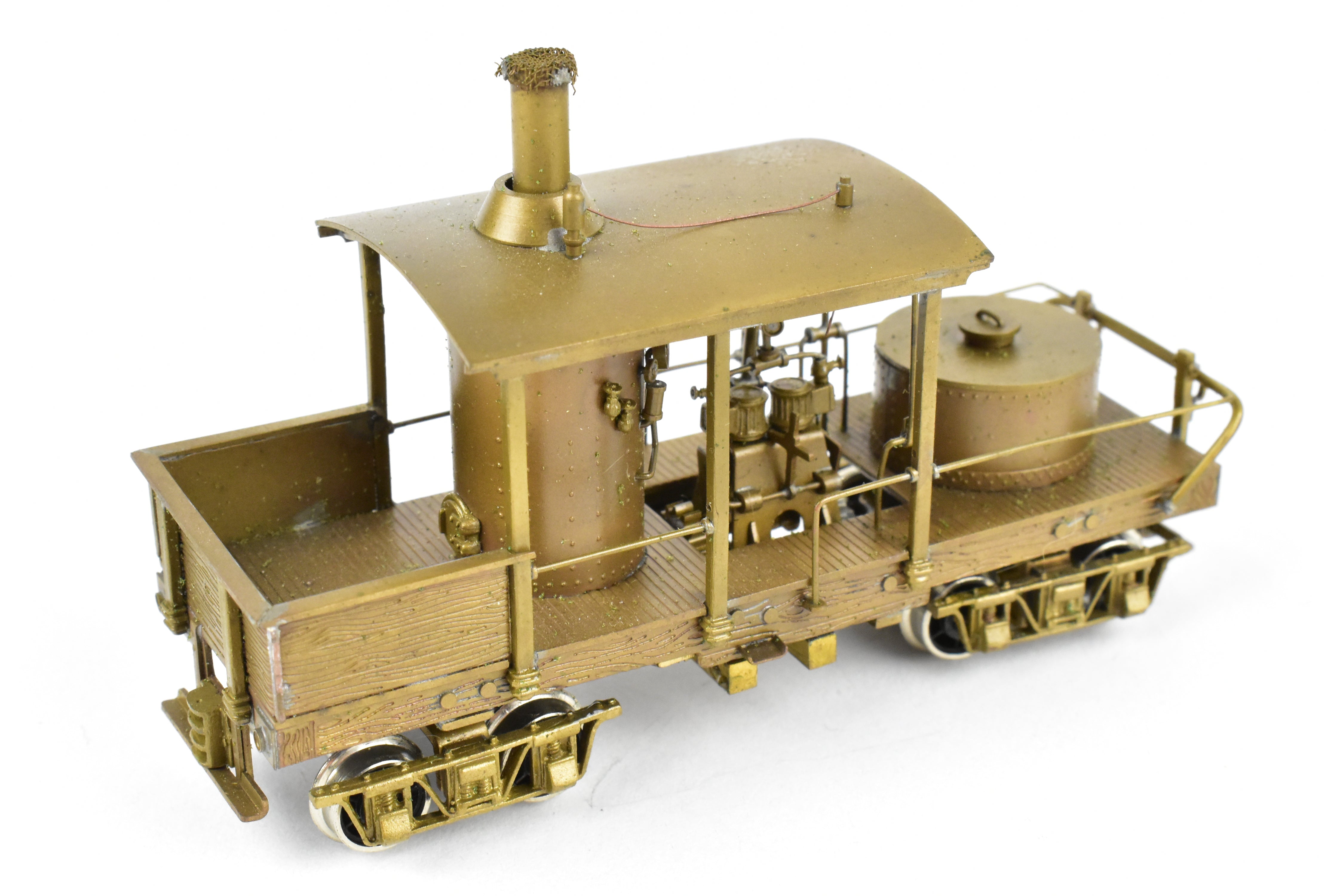 HO Scale Brass NWSL 12-Ton Climax Vertical Boiler Logging Locomotive