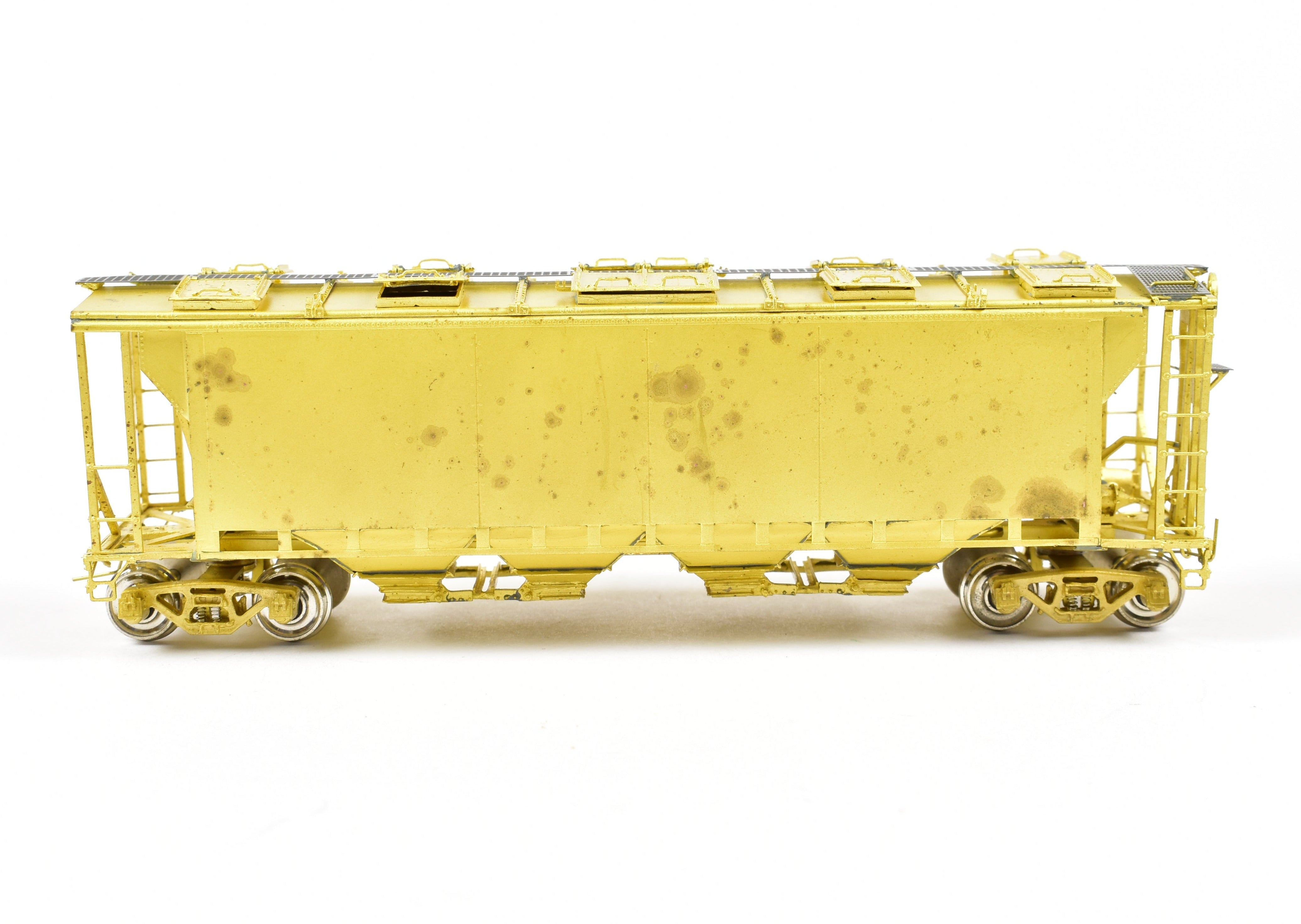 HO Scale Brass Canadian Pacific Slab Side Covered Hopper Model (S-20-C110 Series) by OMI - Overland Models, Inc.