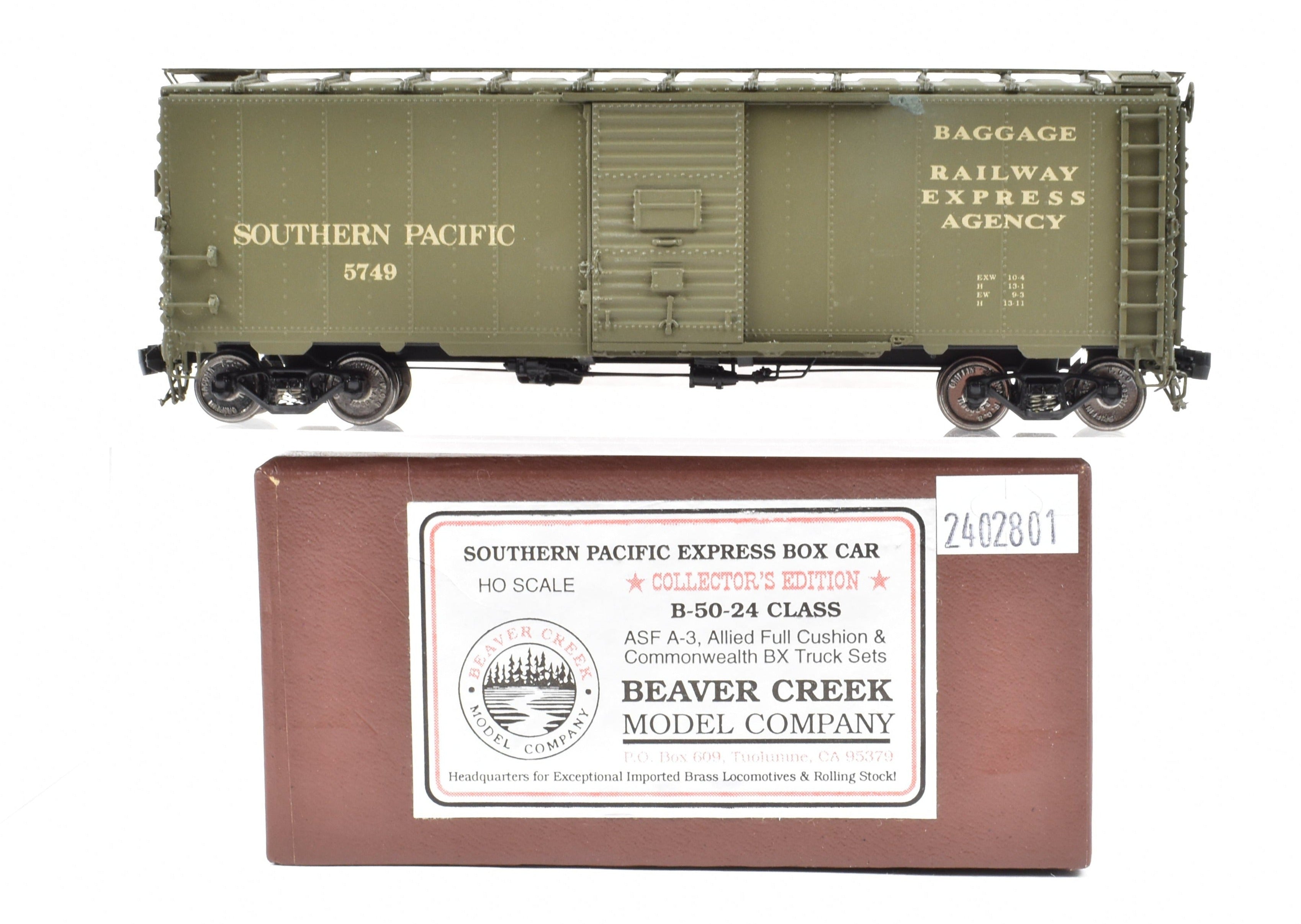HO Scale Brass Southern Pacific B-50-24 Express Boxcar Model - Beaver Creek SP No. 5749 FP Collector's Edition