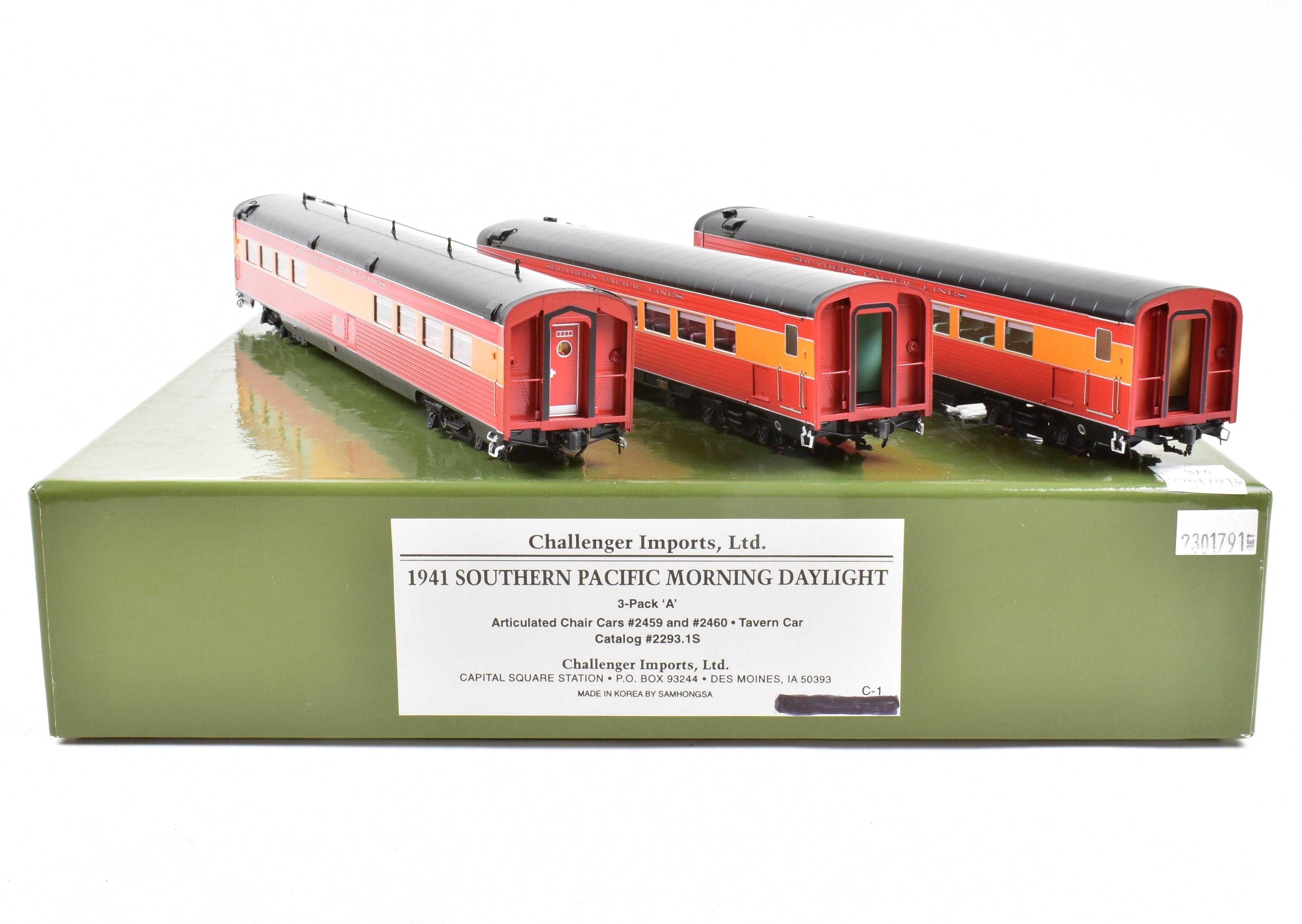 High - Quality HO Scale Brass Model Train CON CIL - Challenger Imports SP - Southern Pacific 1941 Morning Daylight 16 - Car Complete Full Train Set Along with 10 - Car Set and Two 3 - Car Add - On Sets FP