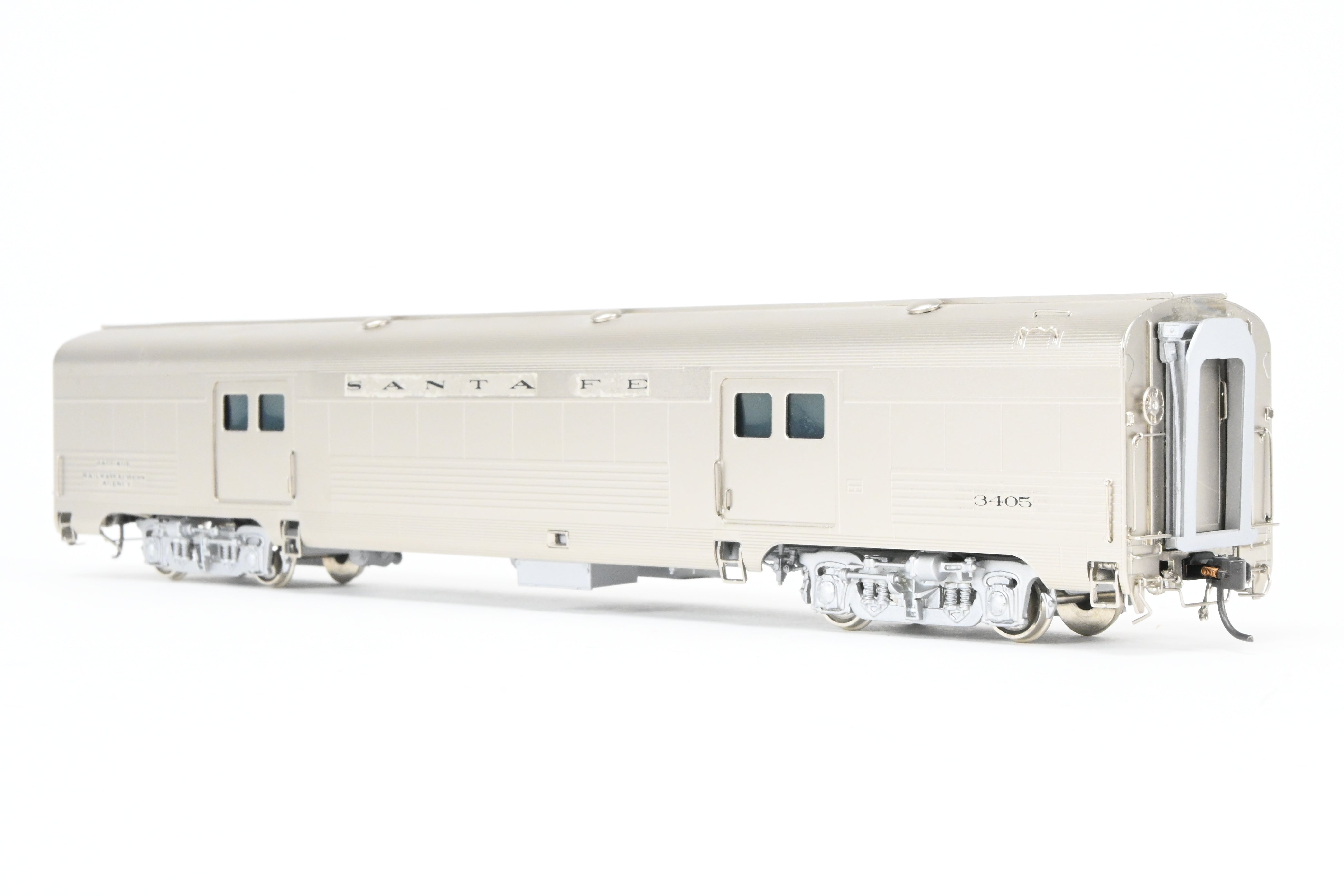 HO Scale Brass W&R Enterprises ATSF - Santa Fe Baggage - Mail Car Models Ranging from No's 3404 to 3408, Specifically Finished as No. 3405
