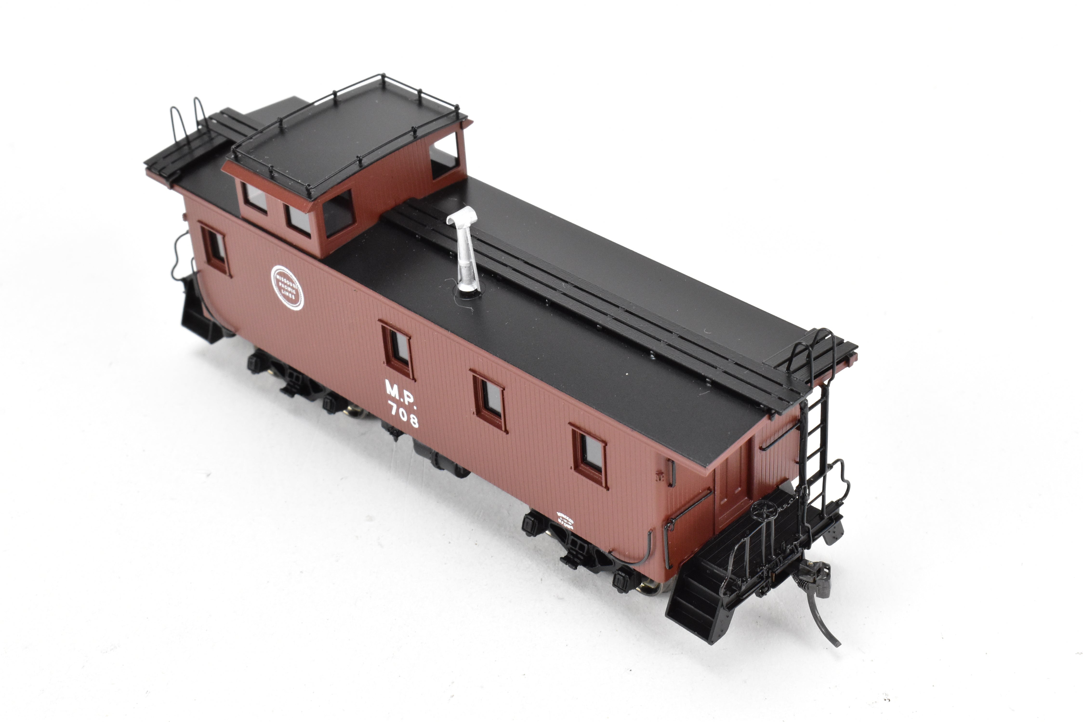 HO Scale Brass Missouri Pacific Wood - Side Caboose Model F/P #708 by Overland Models, Inc. (OMI)