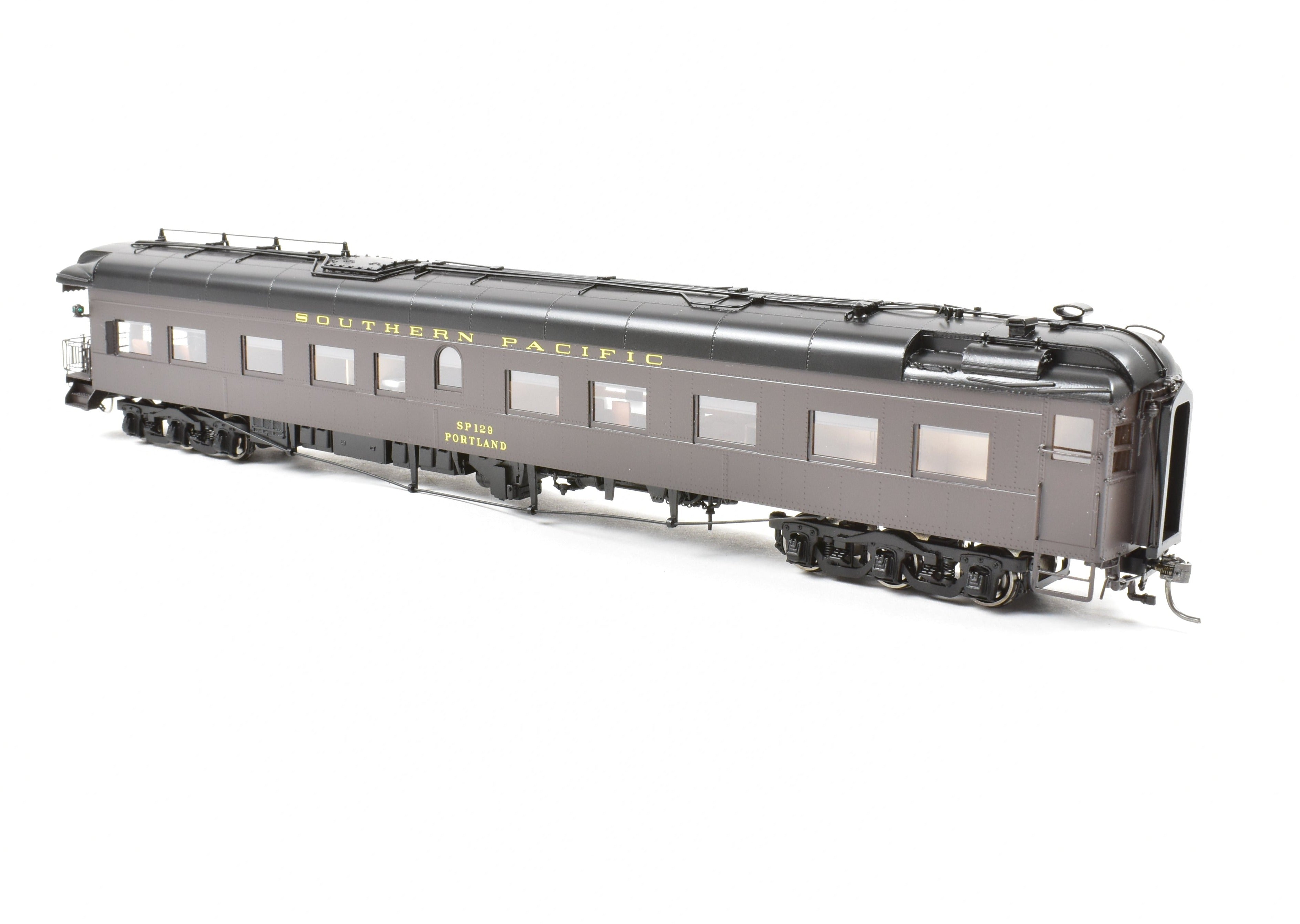 HO Scale New Brass North Bank Line SP Portland #129 Dark Olive Green Business Car