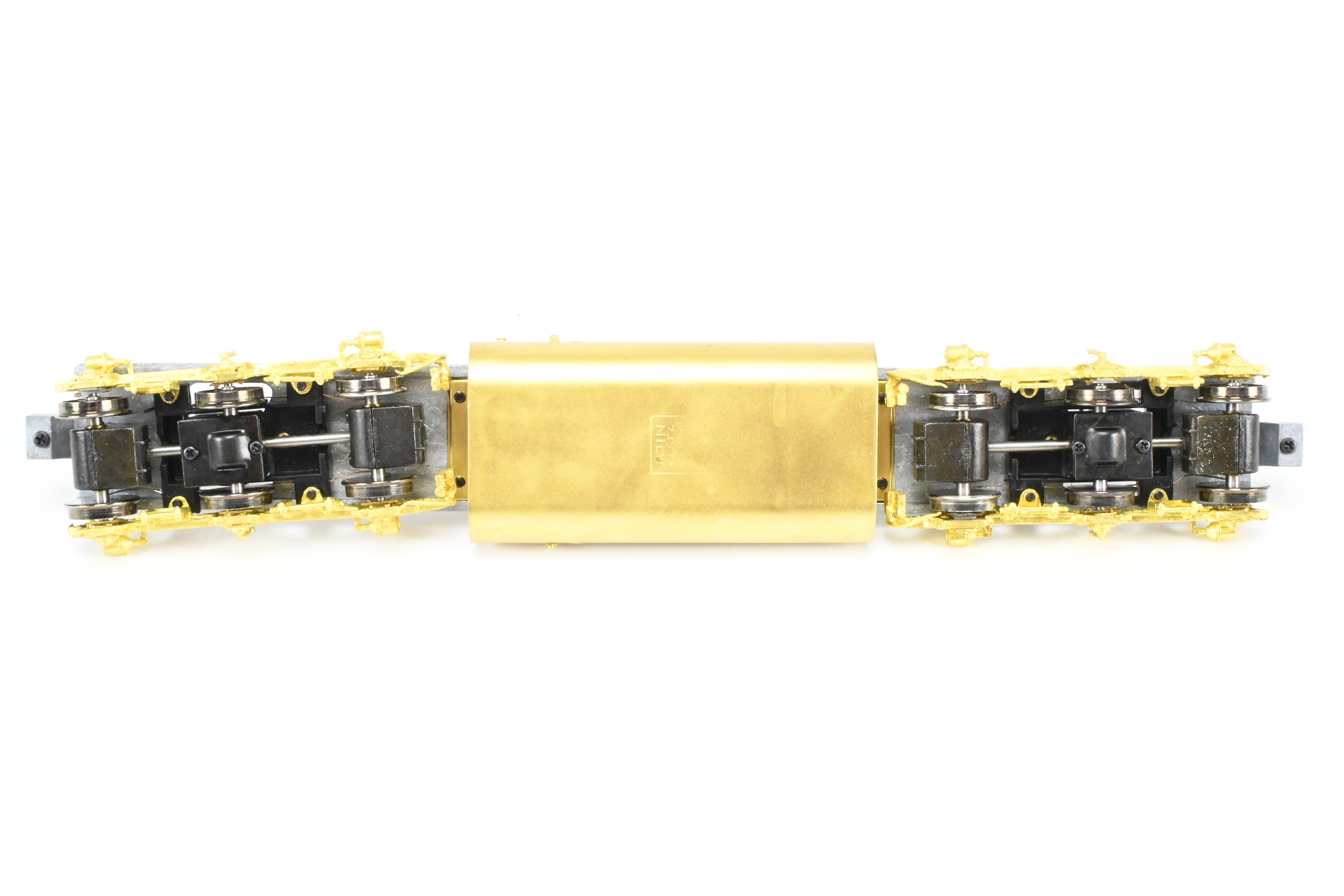 HO Scale Brass Model Train Drive Systems by Overland Models Inc. for Athearn EMD SD40 - 2 Locomotives with HT - C Trucks and Large Fuel Tank