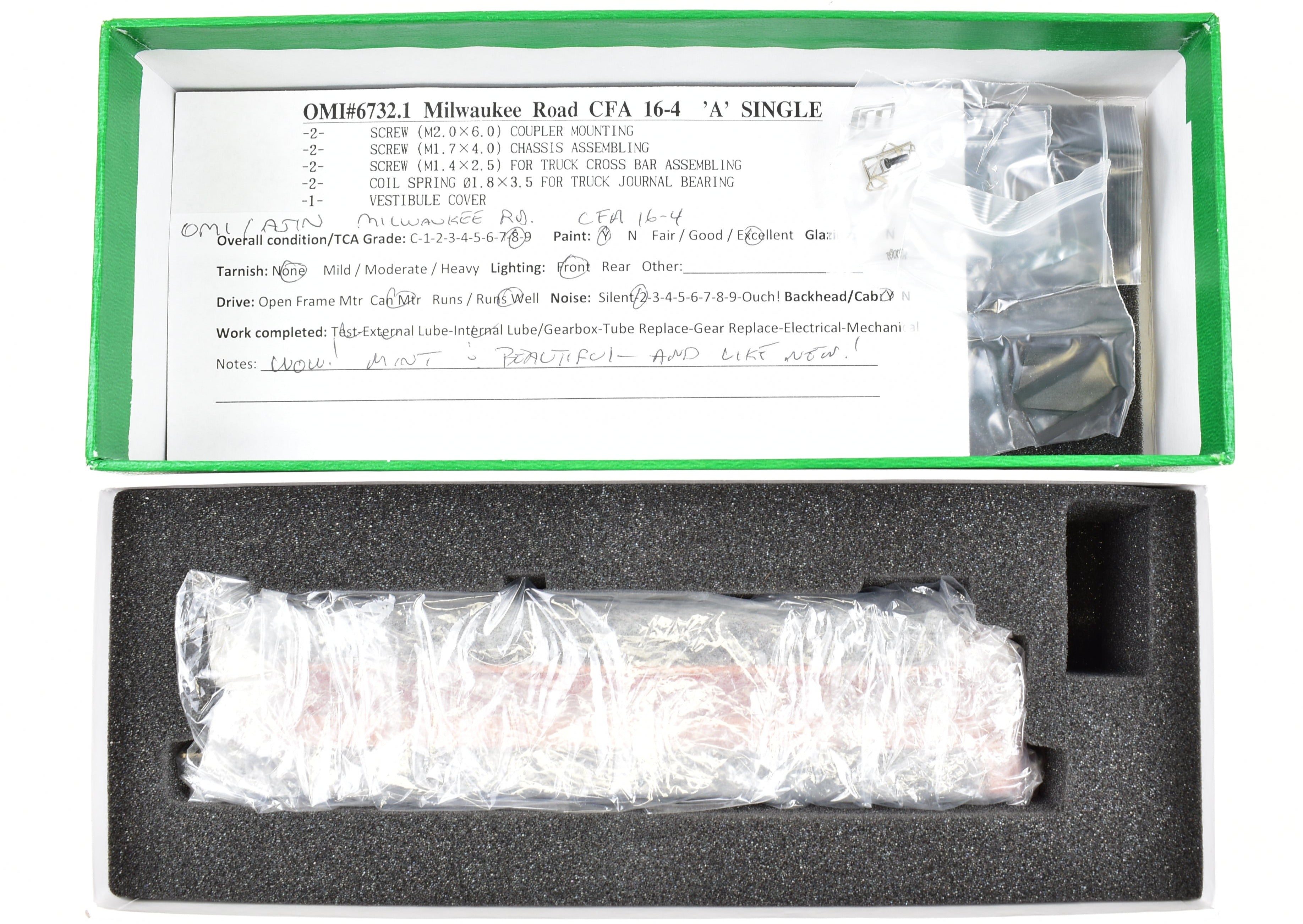 HO Scale Brass Diesel Locomotive Model by Overland Models Inc. - Milwaukee Road Fairbanks Morse CFA 16 - 4 Factory Painted