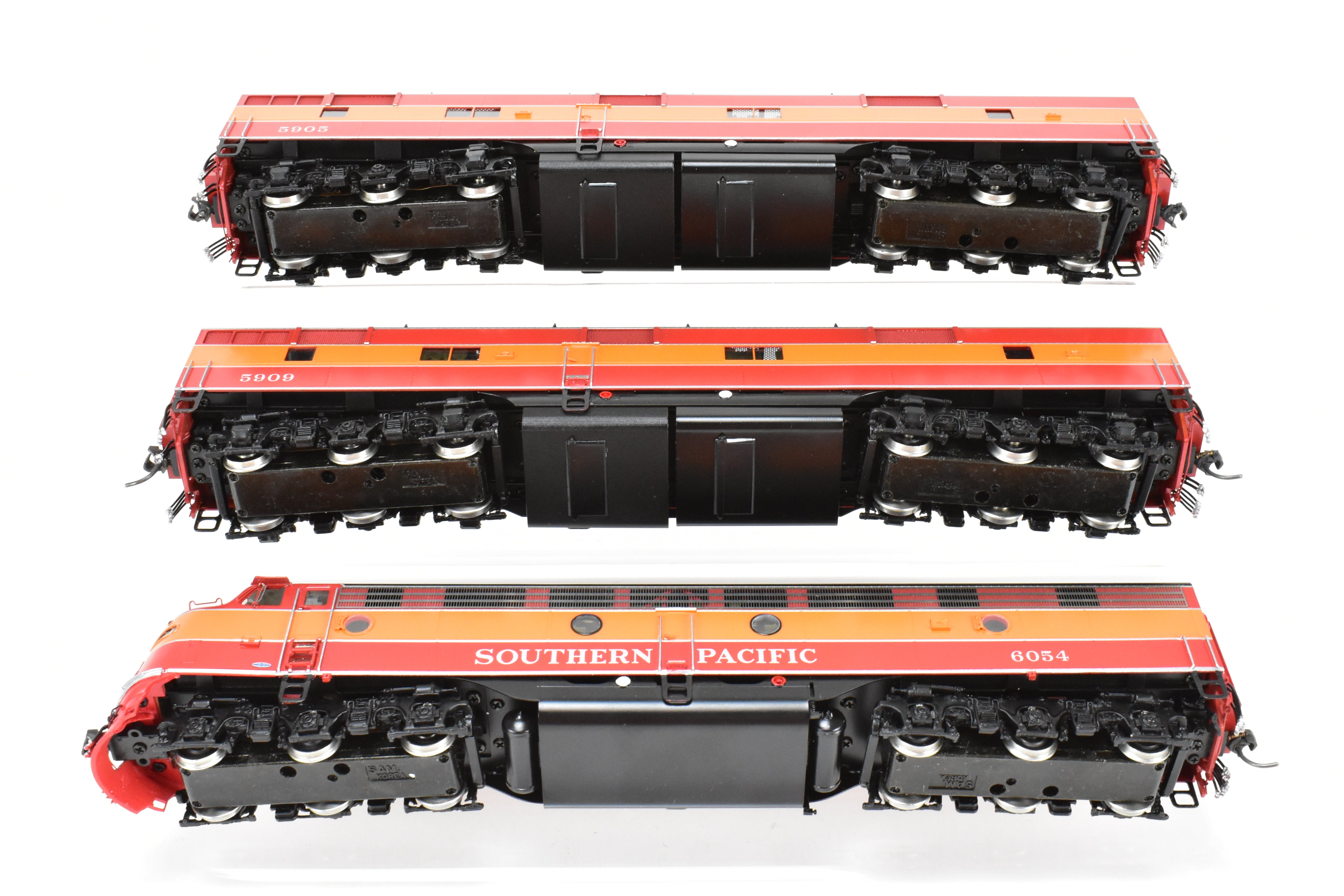 HO Scale Brass Challenger Imports Southern Pacific EMD E9A/E7B Set #6054/5905/5909