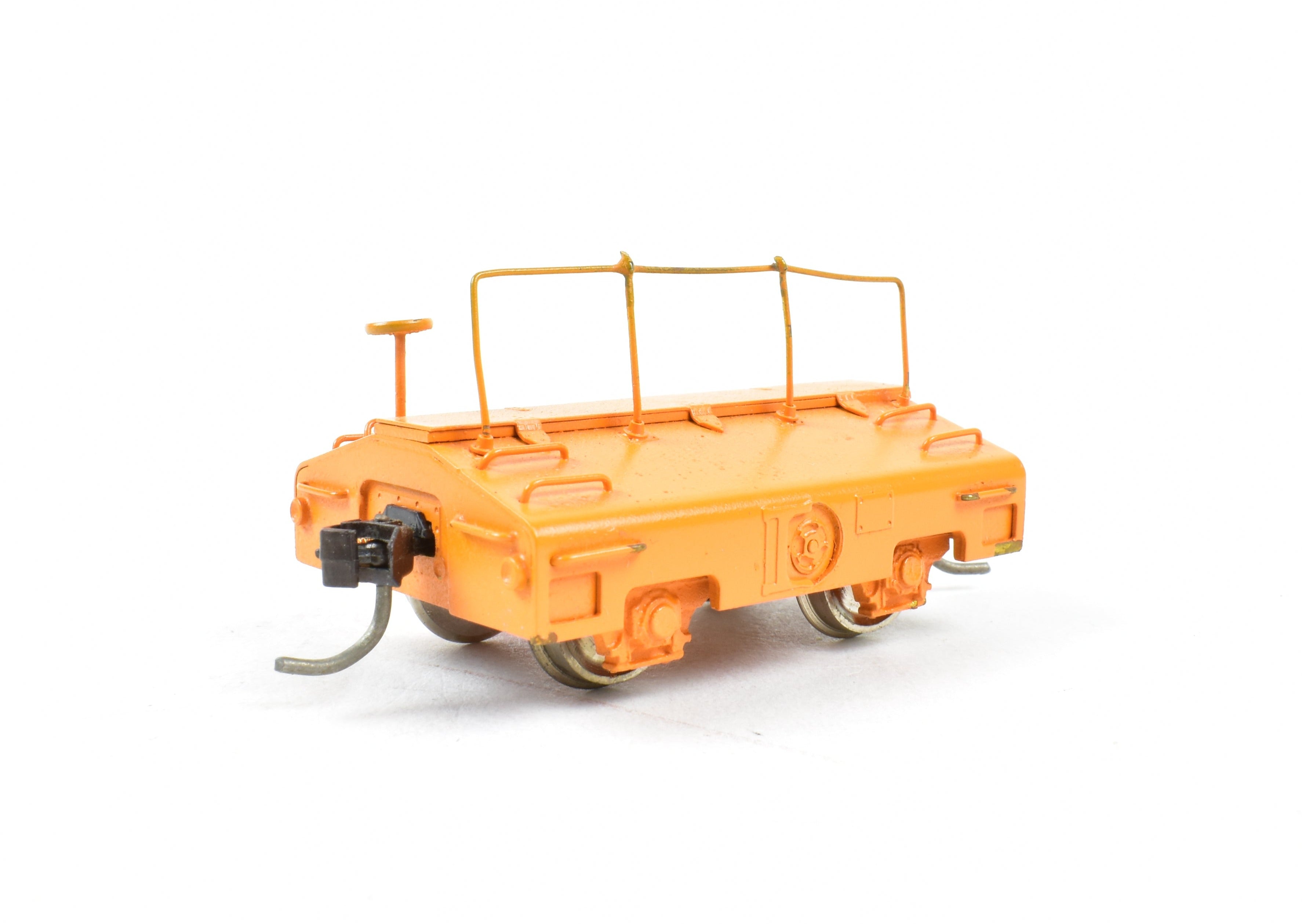 HO Scale Brass Hallmark Models Various Roads 80,000-Pound Capacity Scale Test Car with Partial Orange Paint