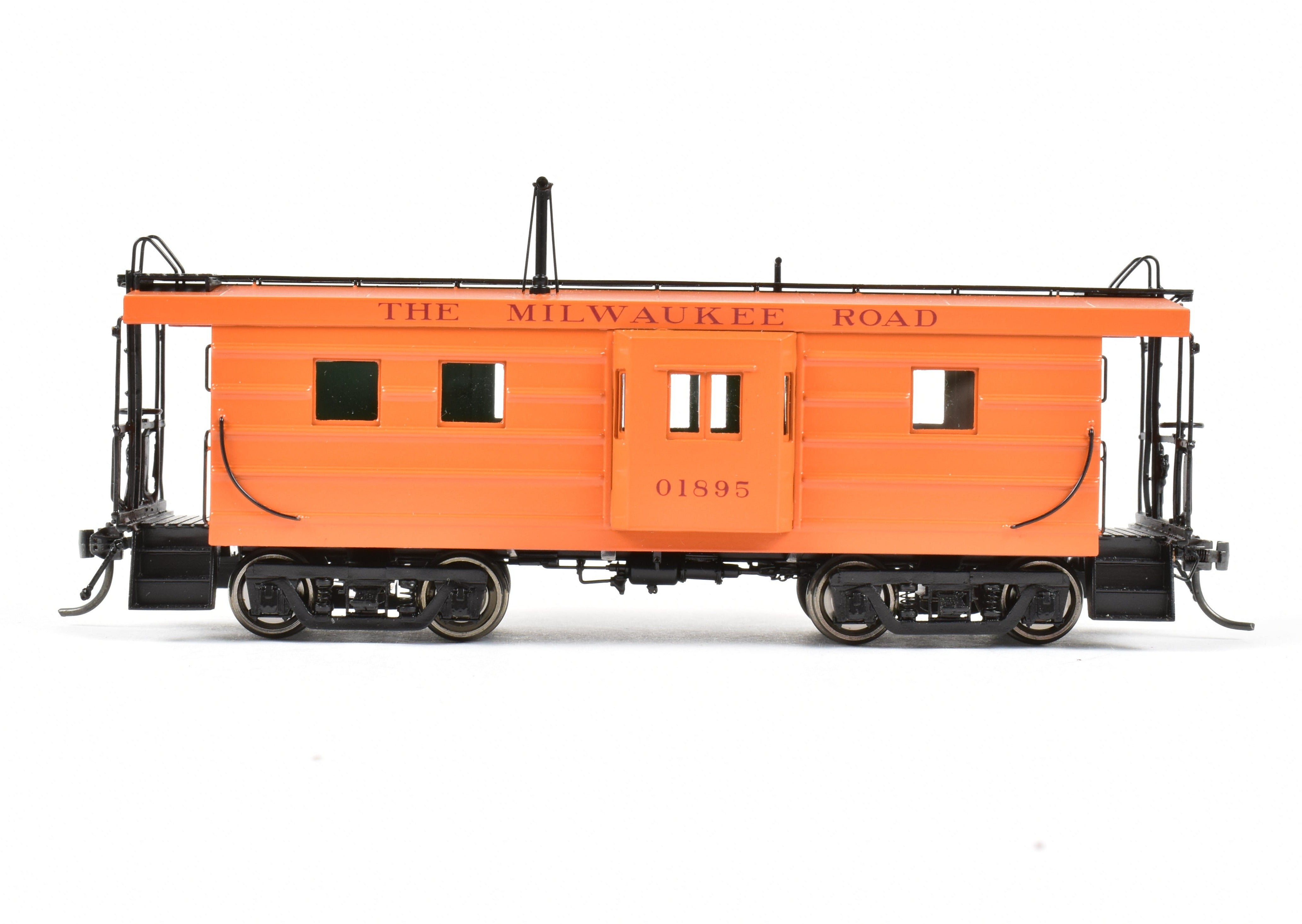 HO Scale Brass OMI - Overland Models, Inc. Milwaukee Road (CMSTP&P) Ribbed Side Caboose Model FP No. 01895