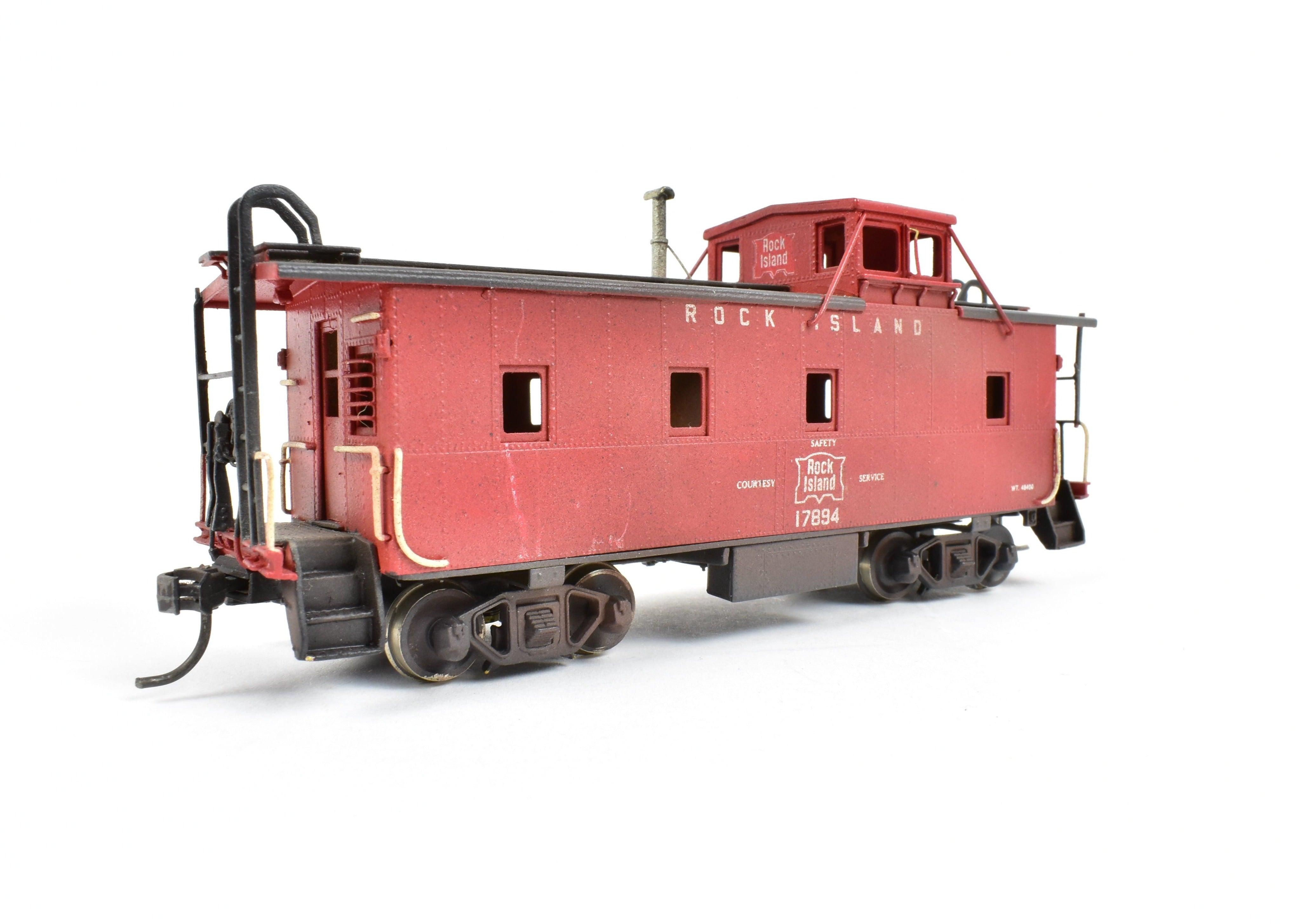 HO Scale Brass Model Train - OMI (Overland Models, Inc.) CRI&P - Rock Island Steel Caboose #17894 with Custom Painting and Spare Parts