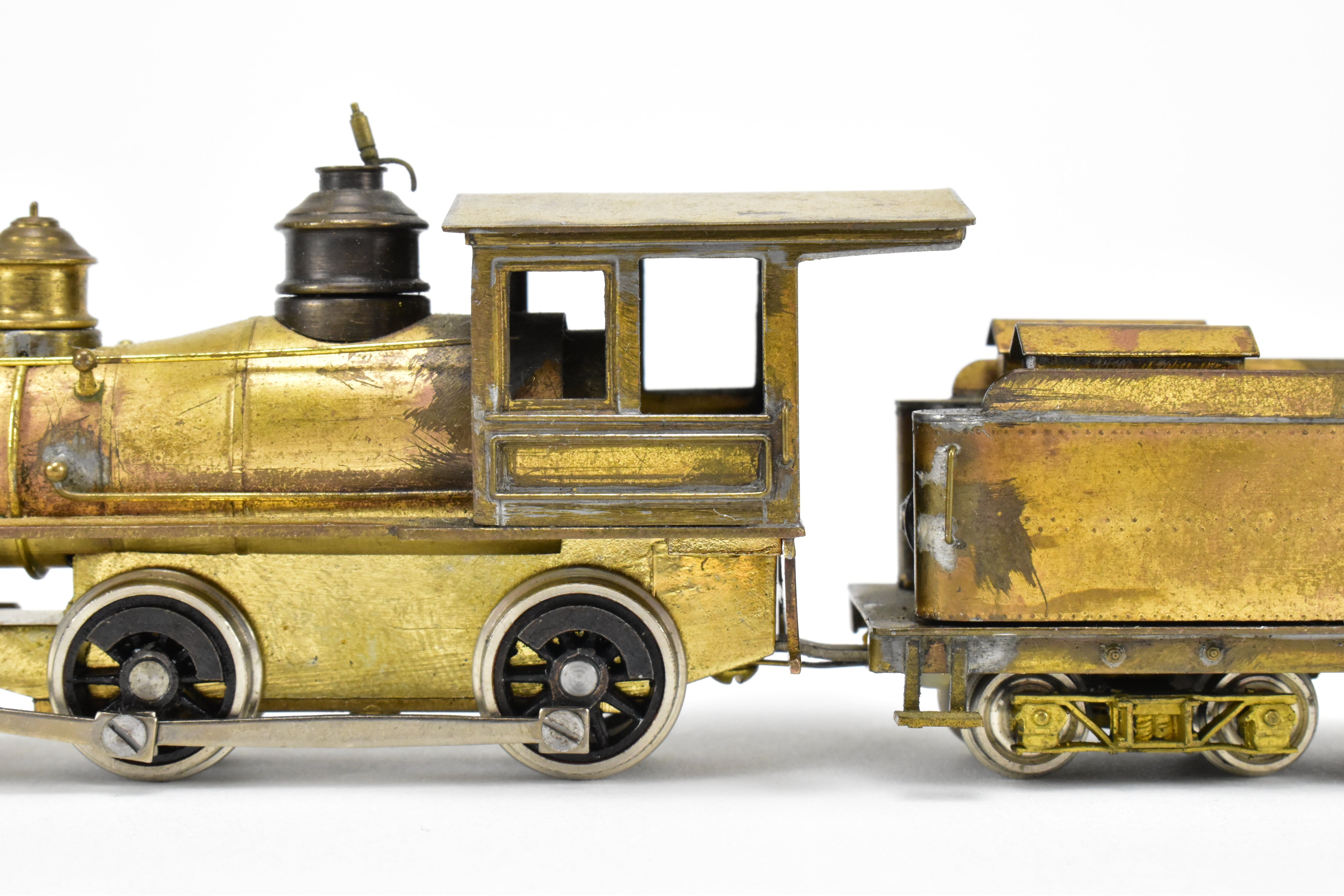HOn3 Scale Brass American 4-4-0 Steam Locomotive by Far East Distributors (FED) Circa 1880 with Modified Details