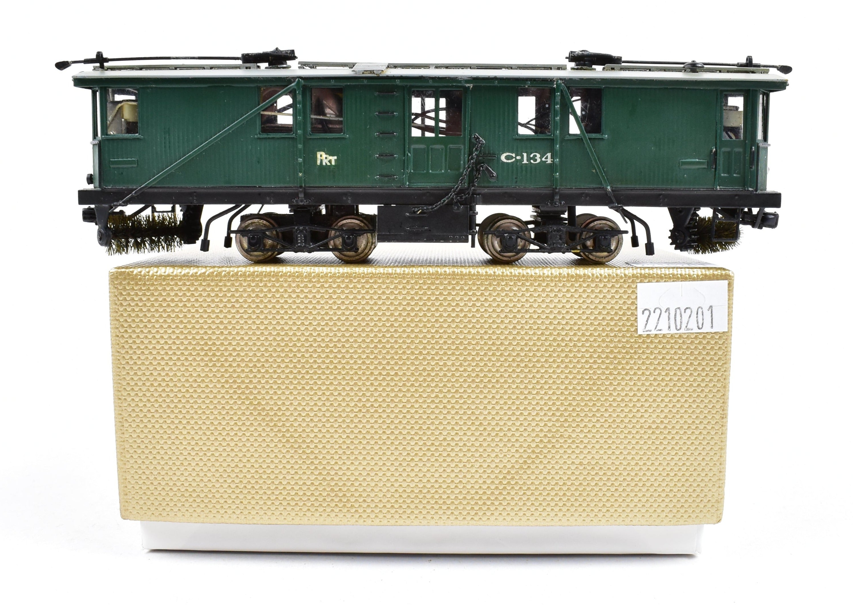 HO Scale Brass Philadelphia Rapid Transit Double Truck Street Sweeper Model C-134 by Huntington Model Works, Repackaged