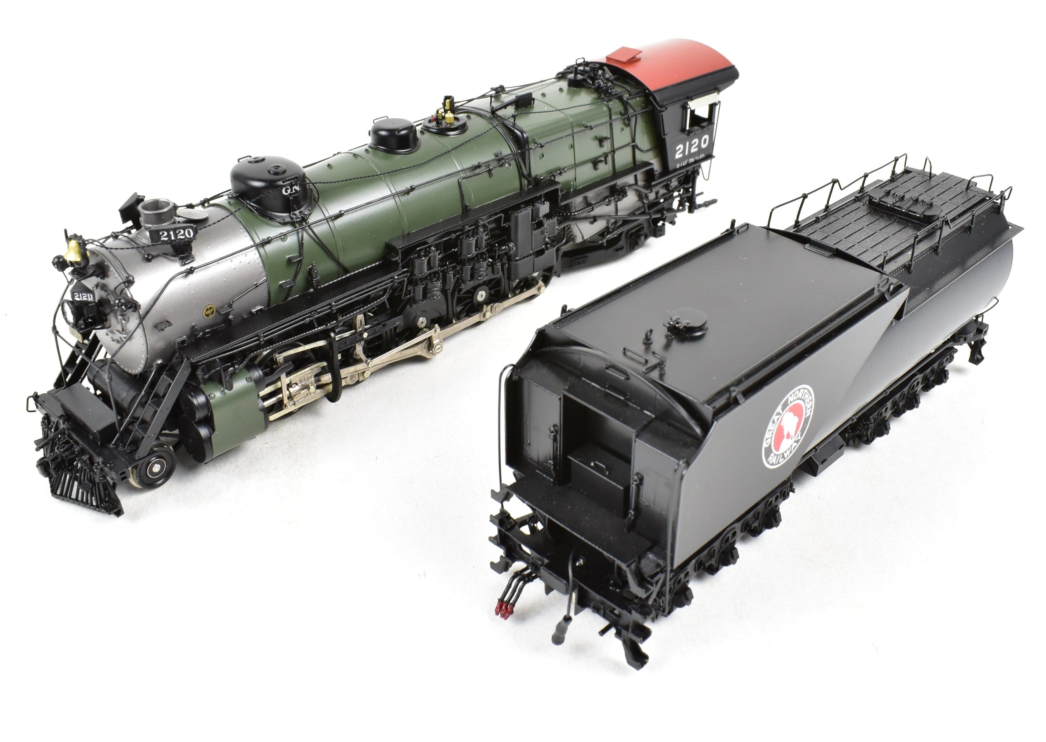 HO Scale Brass Locomotive - Challenger Imports GN - Great Northern Q - 1 2 - 10 - 2 No. 2120 FP Glacier Park Model