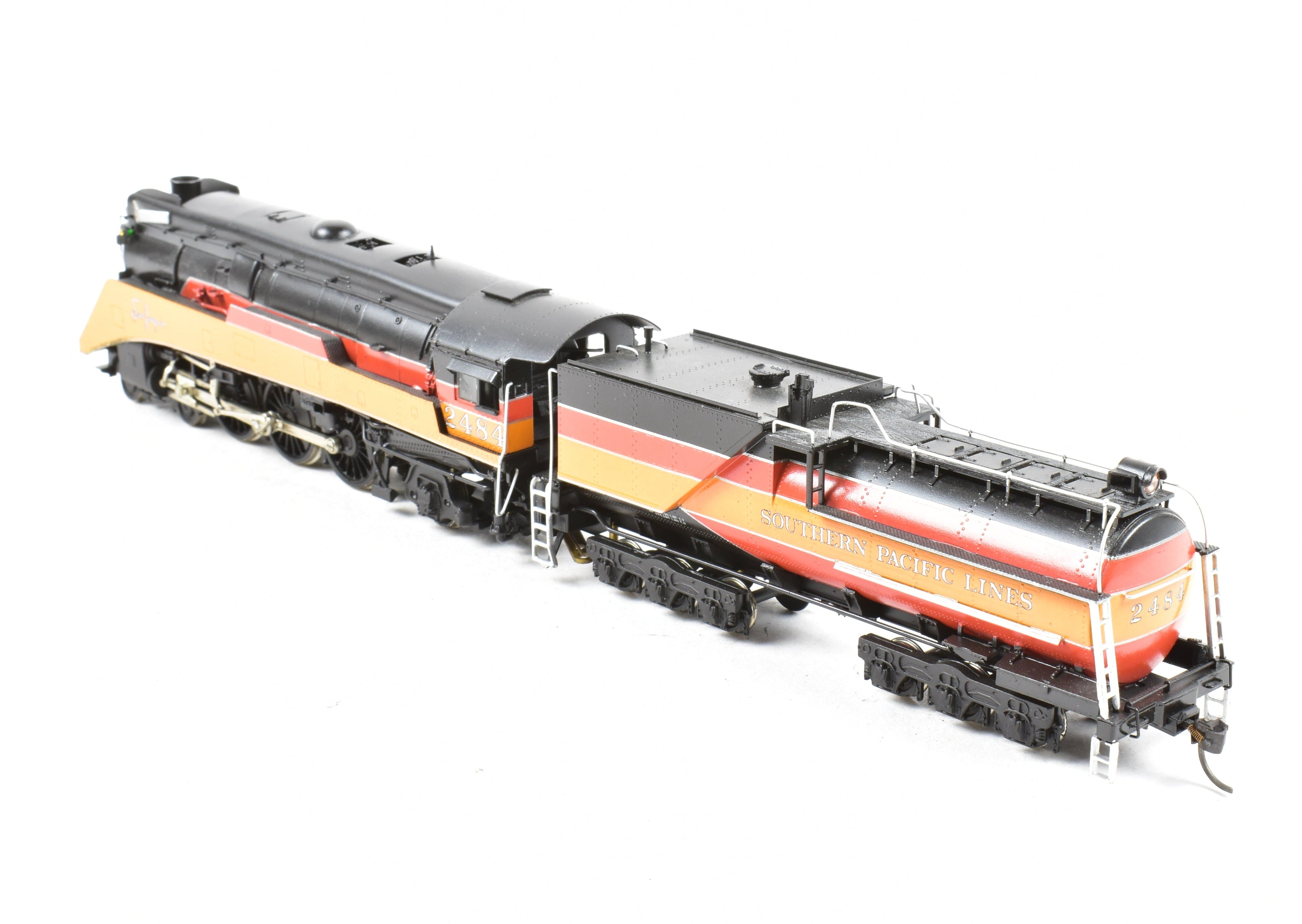 HO Scale Brass Model Train by Westside Model Co. - Southern Pacific Class P - 10 4 - 6 - 2 Streamlined Pro Painted Daylight No. 2484 with Can Motor Upgrade