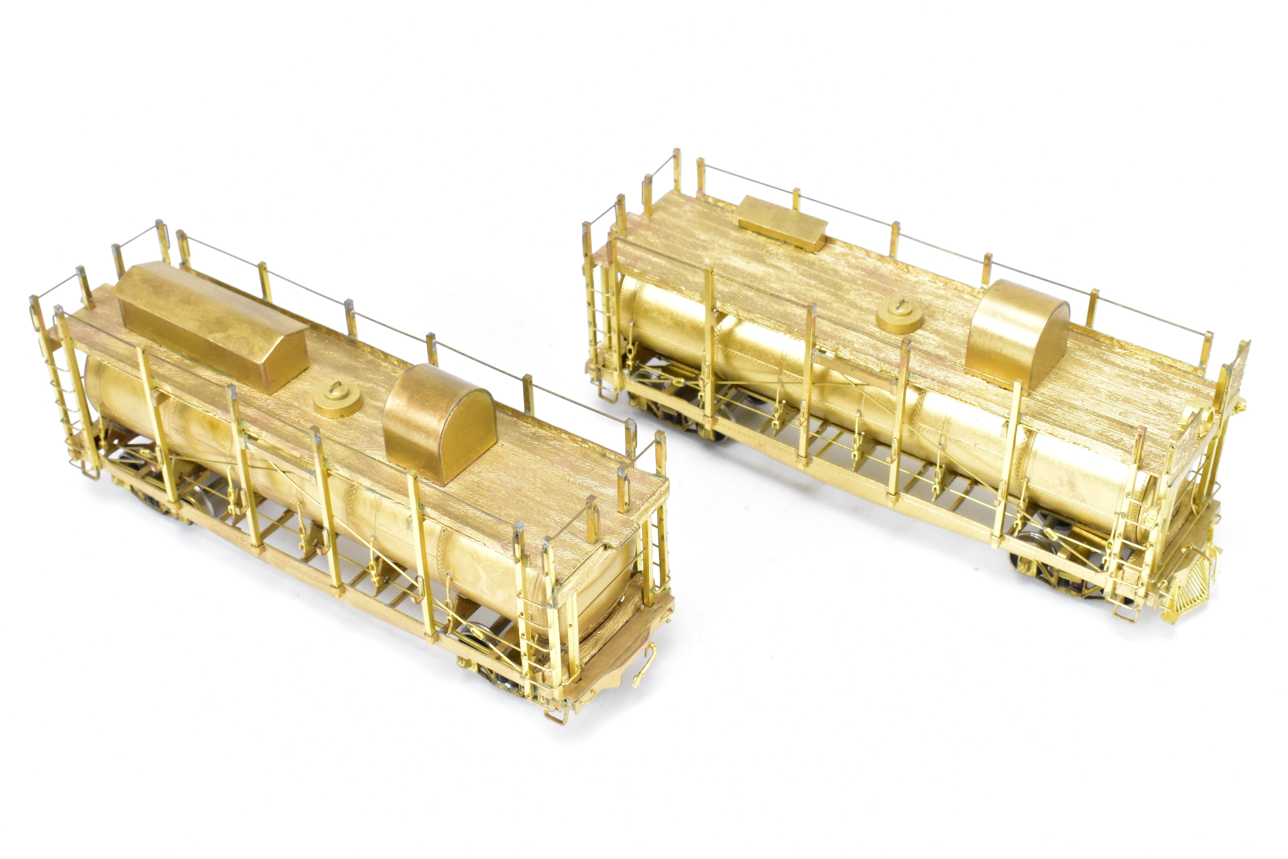 1977 HO Brass Southern Pacific Fire Train Set T-1 4-6-0 with Two Tank Cars, Missing 2 Ladders