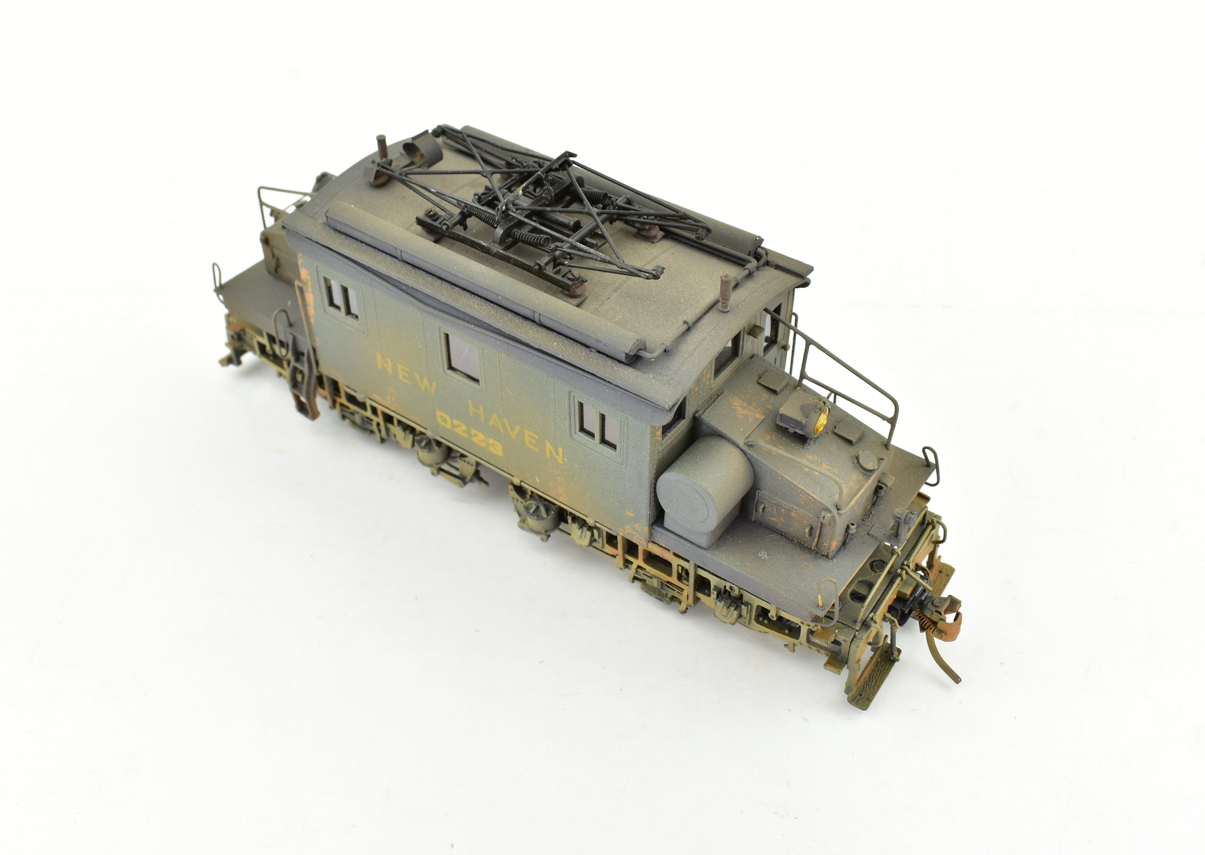 HO Scale Brass OMI - Overland Models Inc. New Haven EY - 2 Electric Switcher Model Locomotive Custom Painted with Unique Weathering 0223