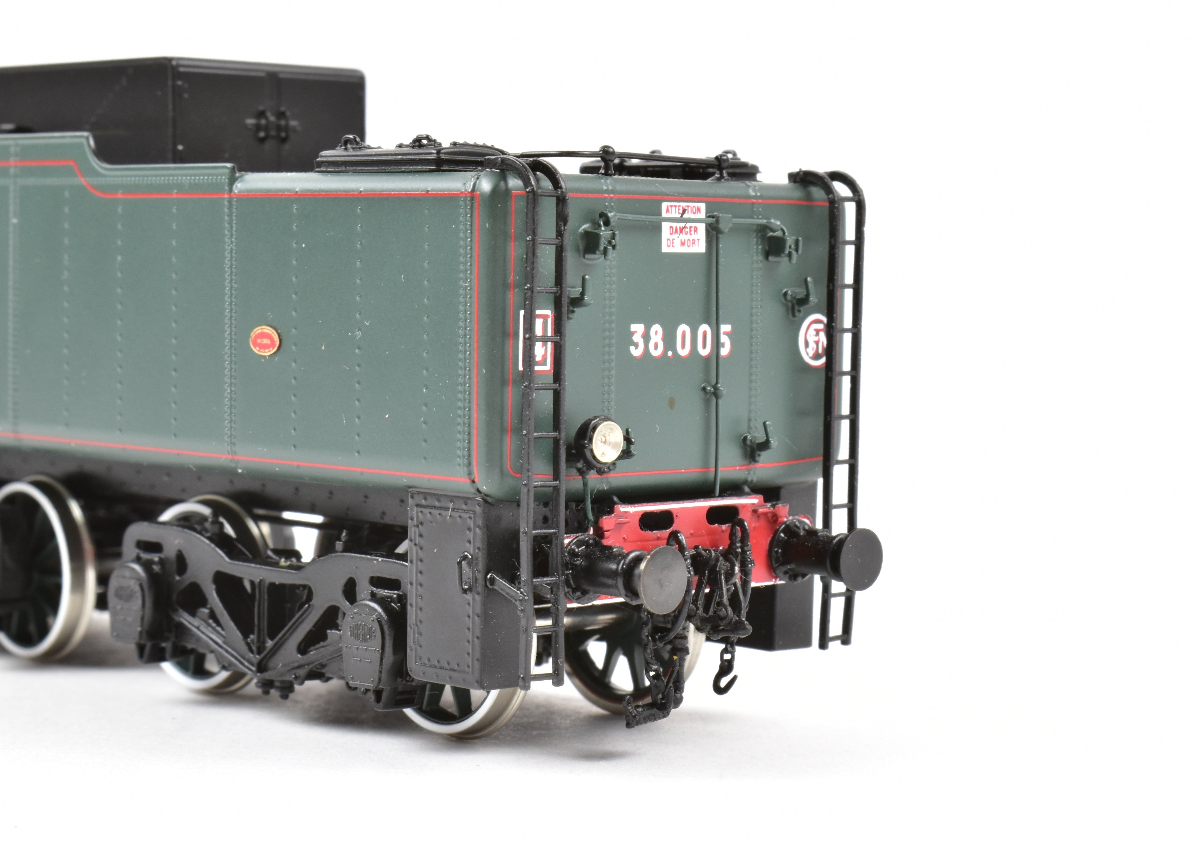 HO Scale Brass Micro - Metakit SNCF 2 - 12 - 0 Heavy Freight 160 - A FP Green Model