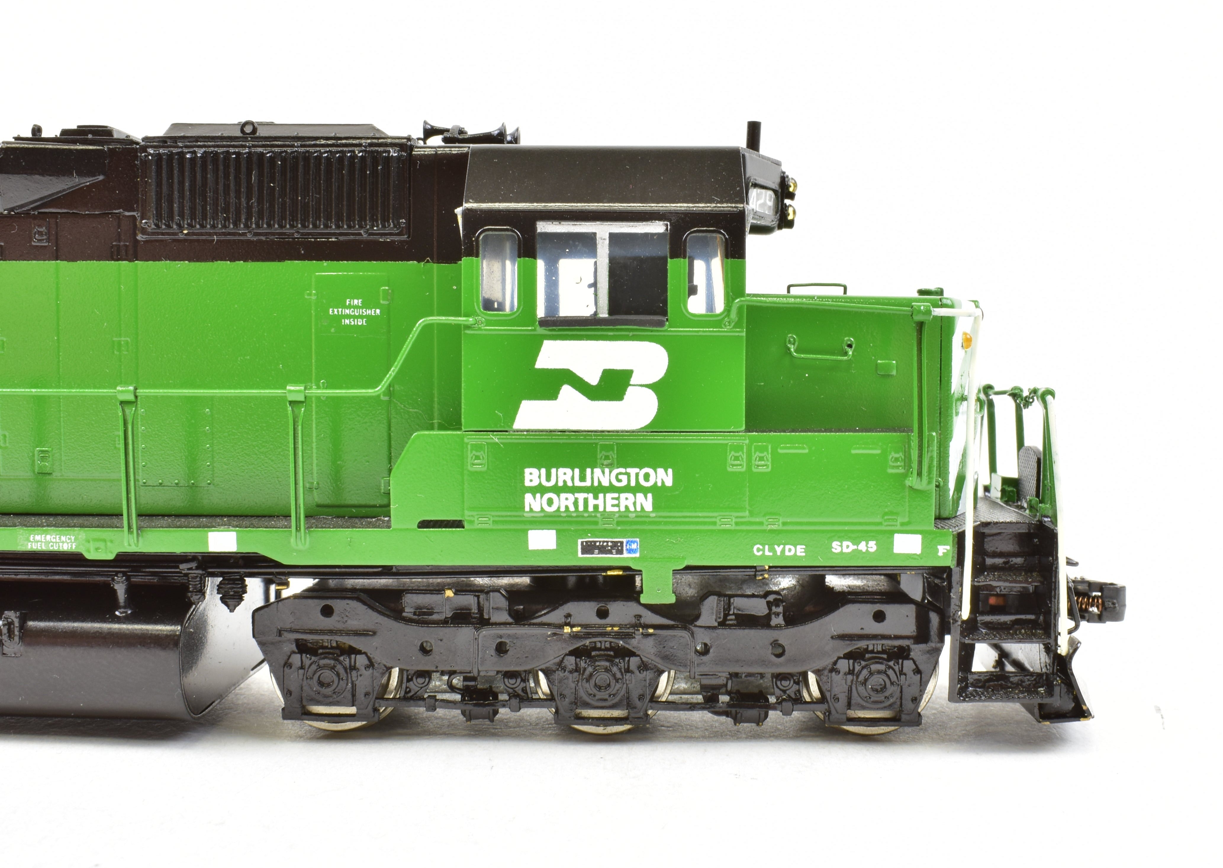 HO Brass Oriental Limited Pro-Painted EMD SD45 3600 HP Low Hood Burlington Northern & NP Version