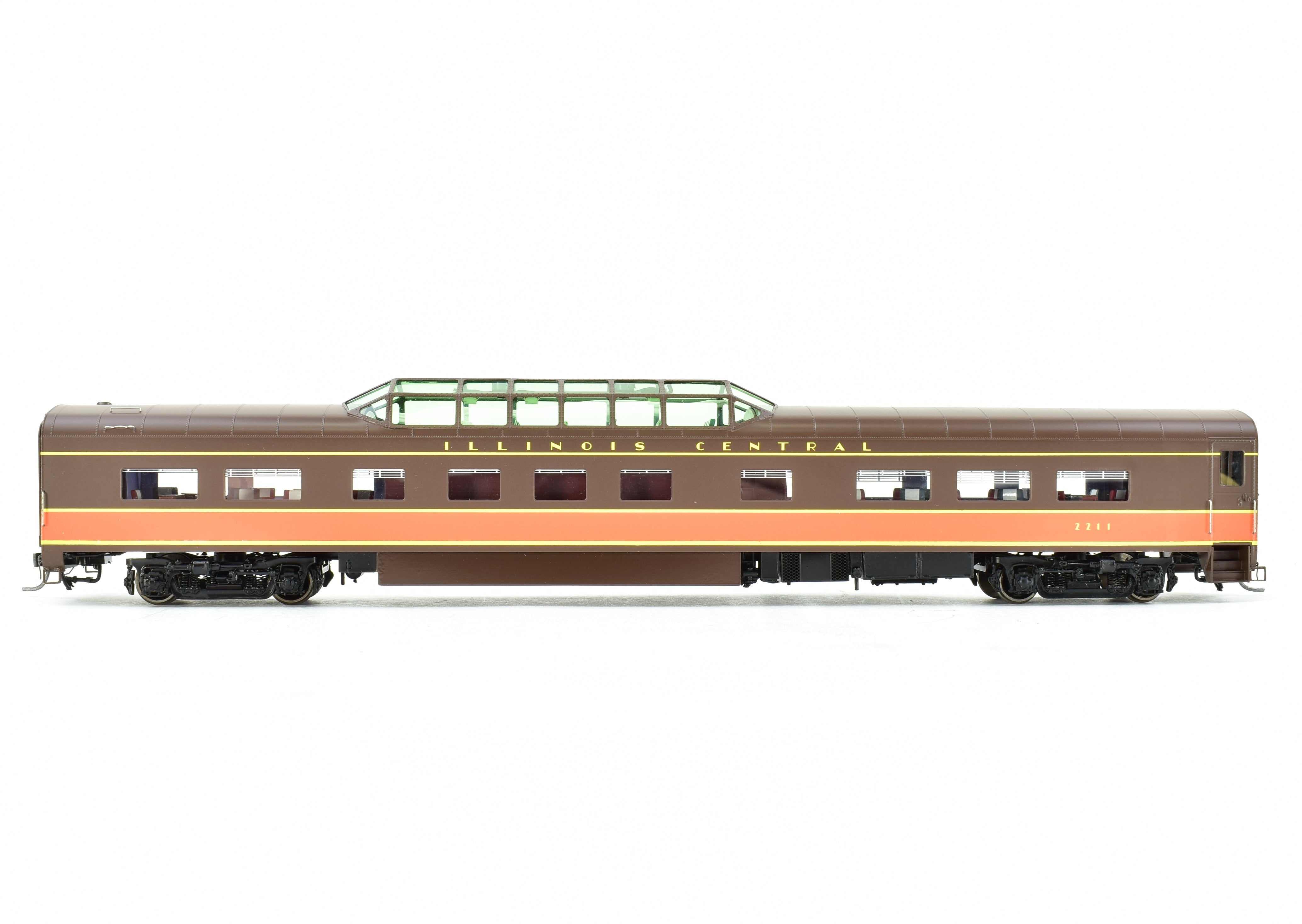 HO Scale Brass Union Terminal Imports No. 1156-7 Illinois Central Parlor Car FP 2211