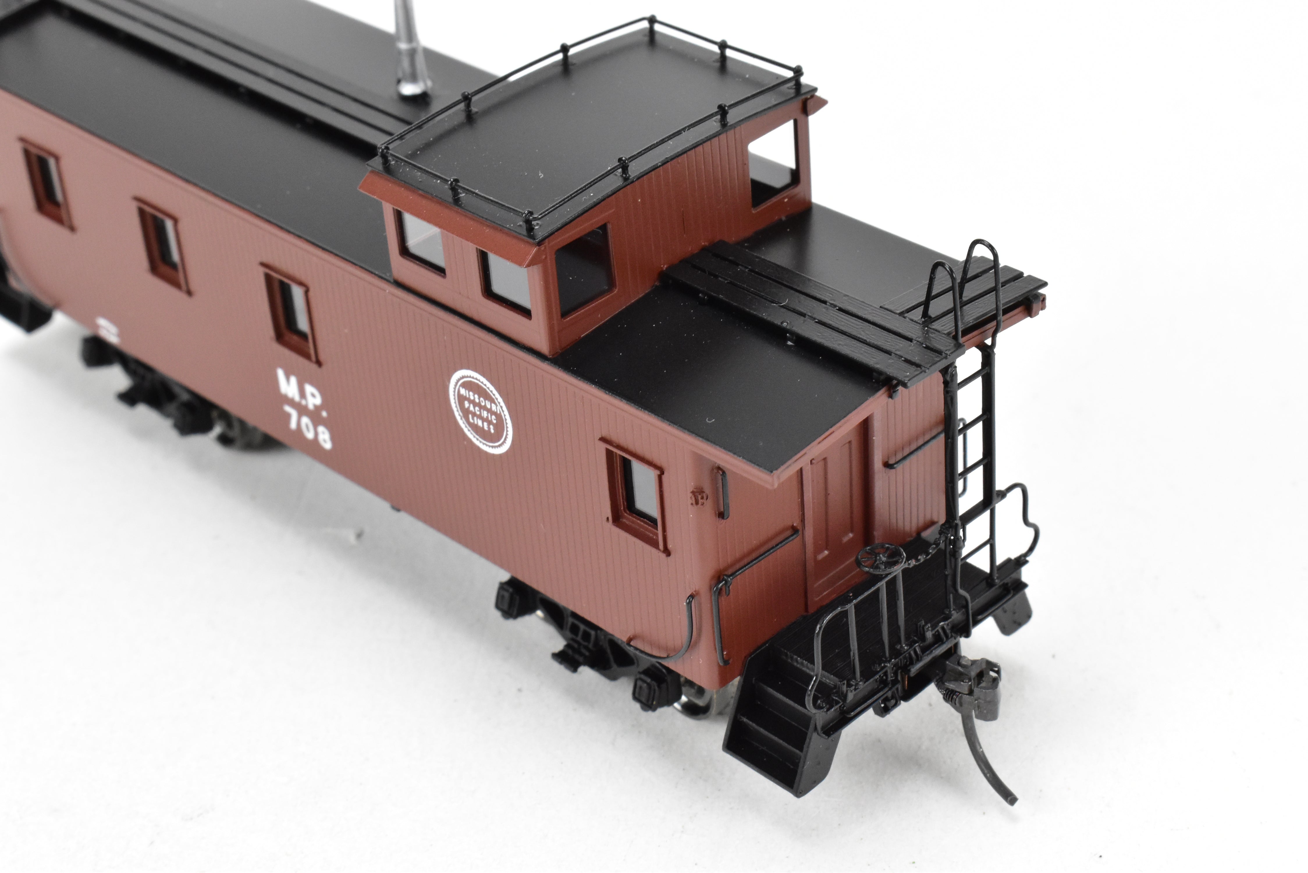 HO Scale Brass Missouri Pacific Wood - Side Caboose Model F/P #708 by Overland Models, Inc. (OMI)