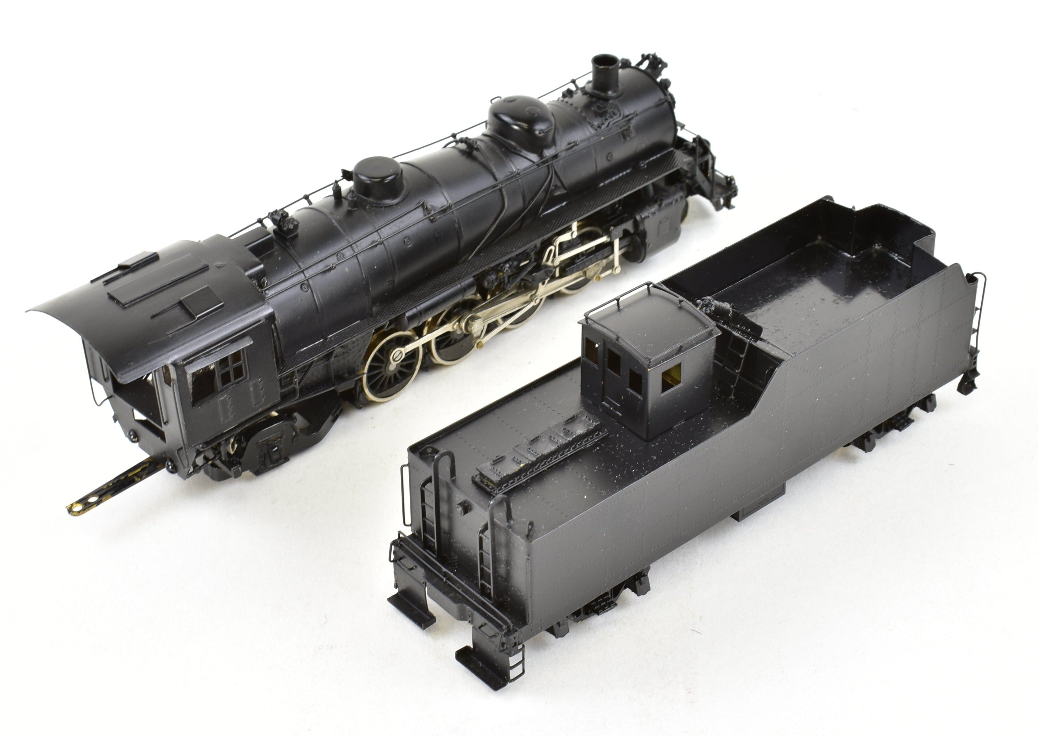 HO Scale Brass Hallmark Midland Valley 2-8-2 #601 with All-Black Custom Paint