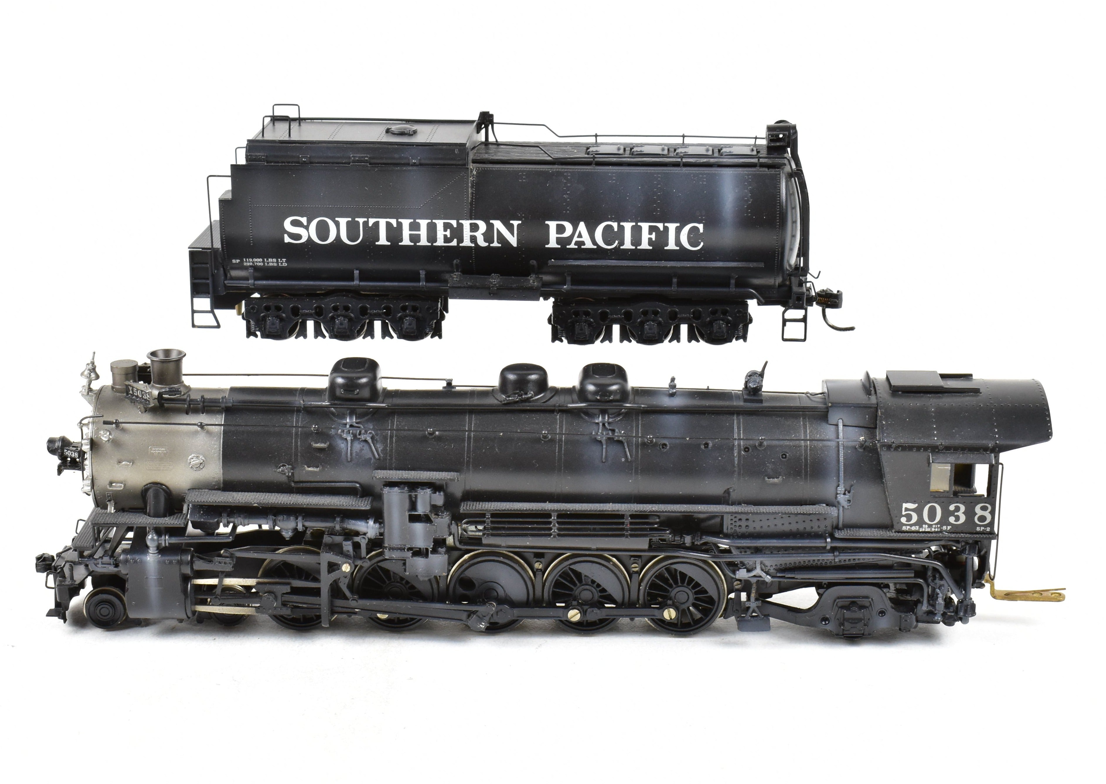 HO Scale Brass Model Train - Westside Model Co. Southern Pacific 4-10-2 Custom Painted and Lightly Weathered Locomotive Model