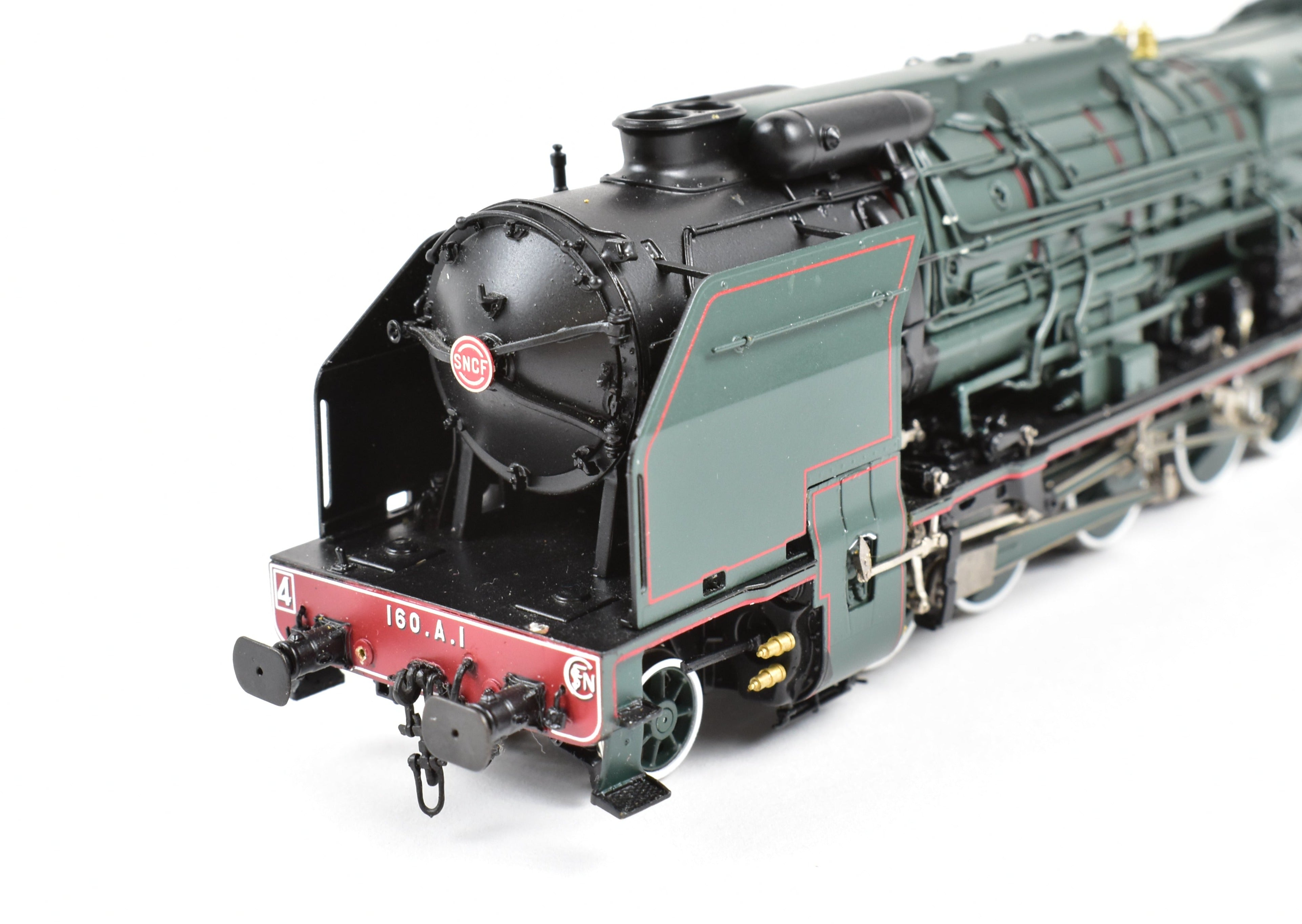 HO Scale Brass Micro - Metakit SNCF 2 - 12 - 0 Heavy Freight 160 - A FP Green Model