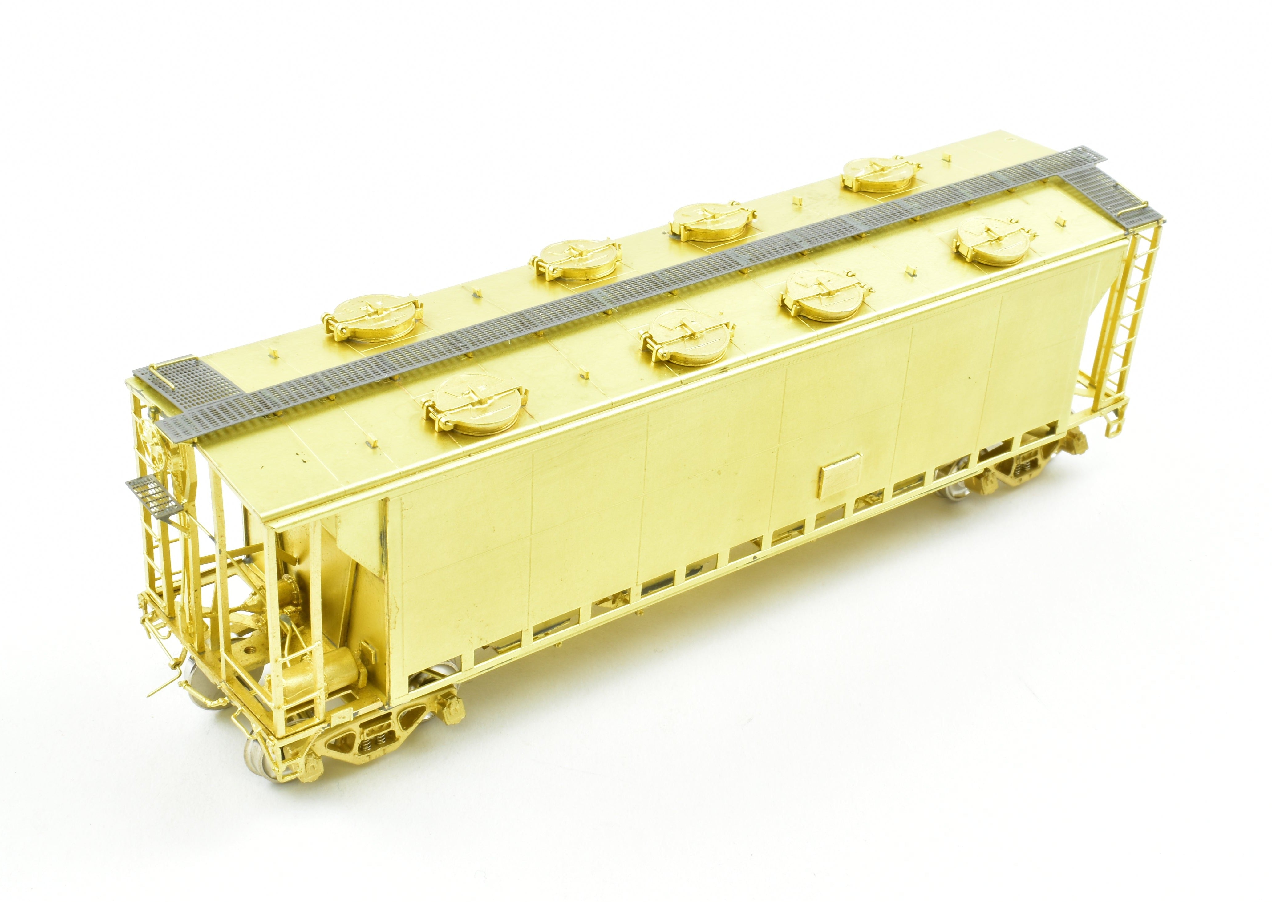 HO Scale Brass Slab Side Covered Hopper Model by Overland Models, Inc. (OMI) Representing Toronto Hamilton & Buffalo (TH&B) #2830 - 2859 Series