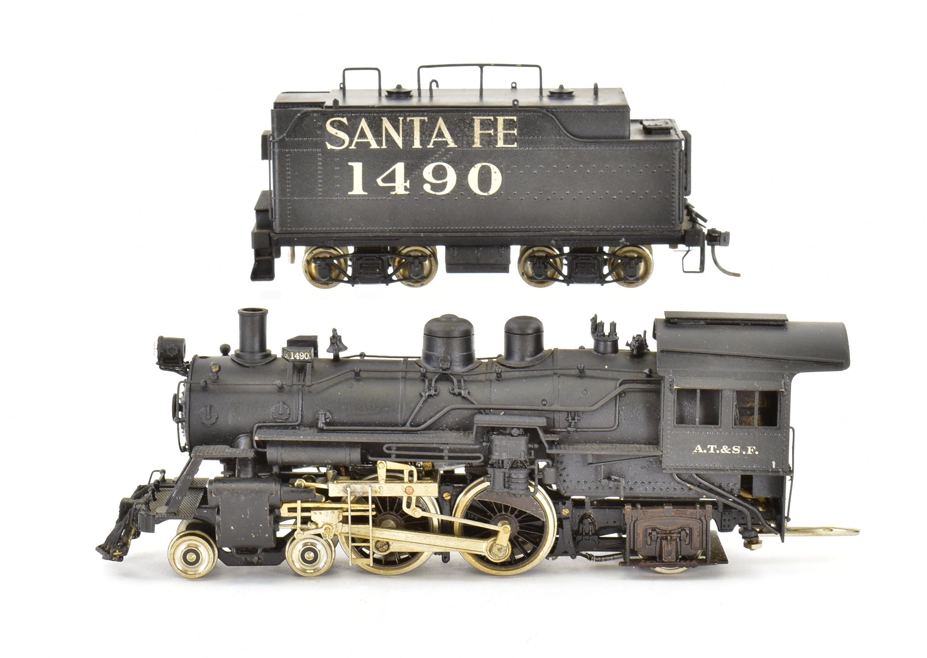 HO Brass Balboa ATSF Santa Fe 1480 Class 4-4-2 Atlantic Locomotive CP #1490