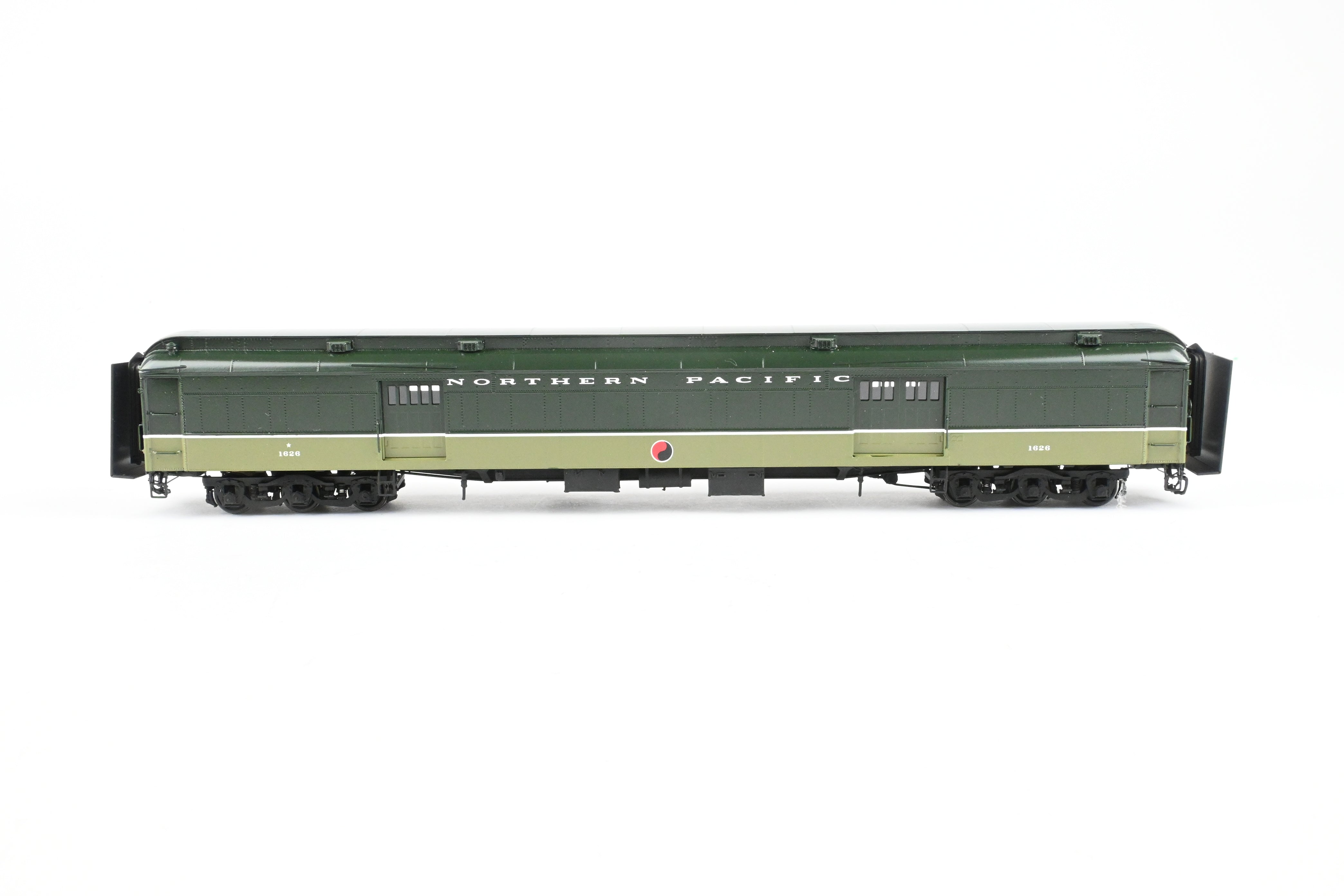HO Scale Brass Model Train Baggage Car by W&R Enterprises - Northern Pacific Baggage Car Featuring Wood Doors, FP Loewy Design, No. 1626