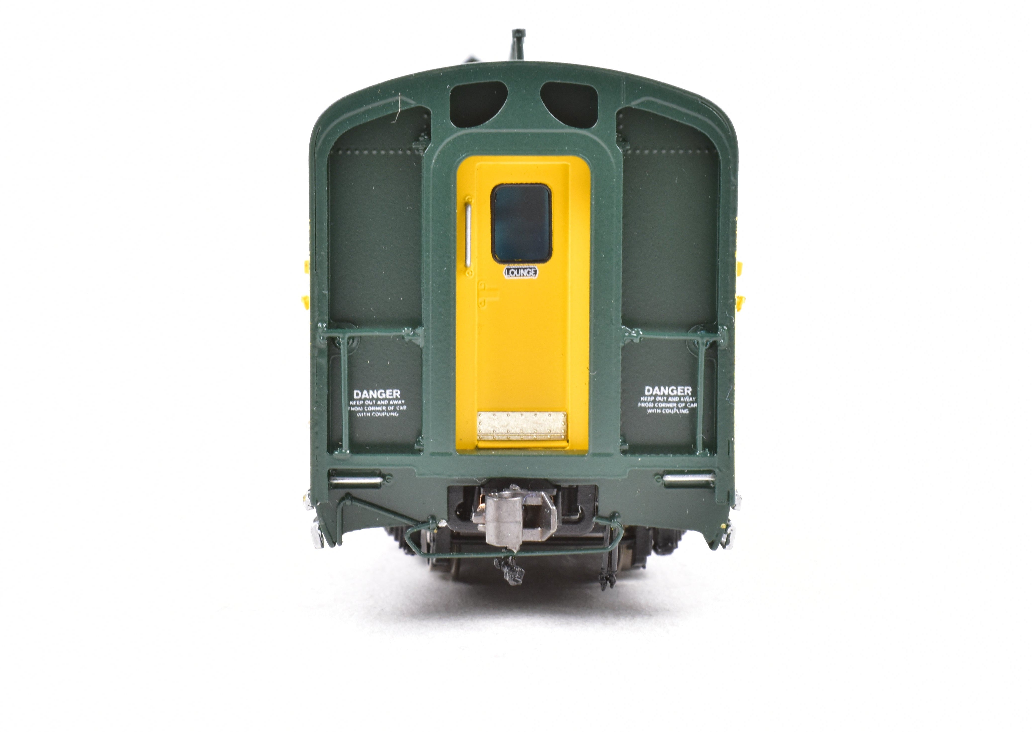 HO Scale Brass Railway Classics Model - Chicago and North Western 400 Baggage Cafe Lounge Car FP, Featuring Road Number 7627