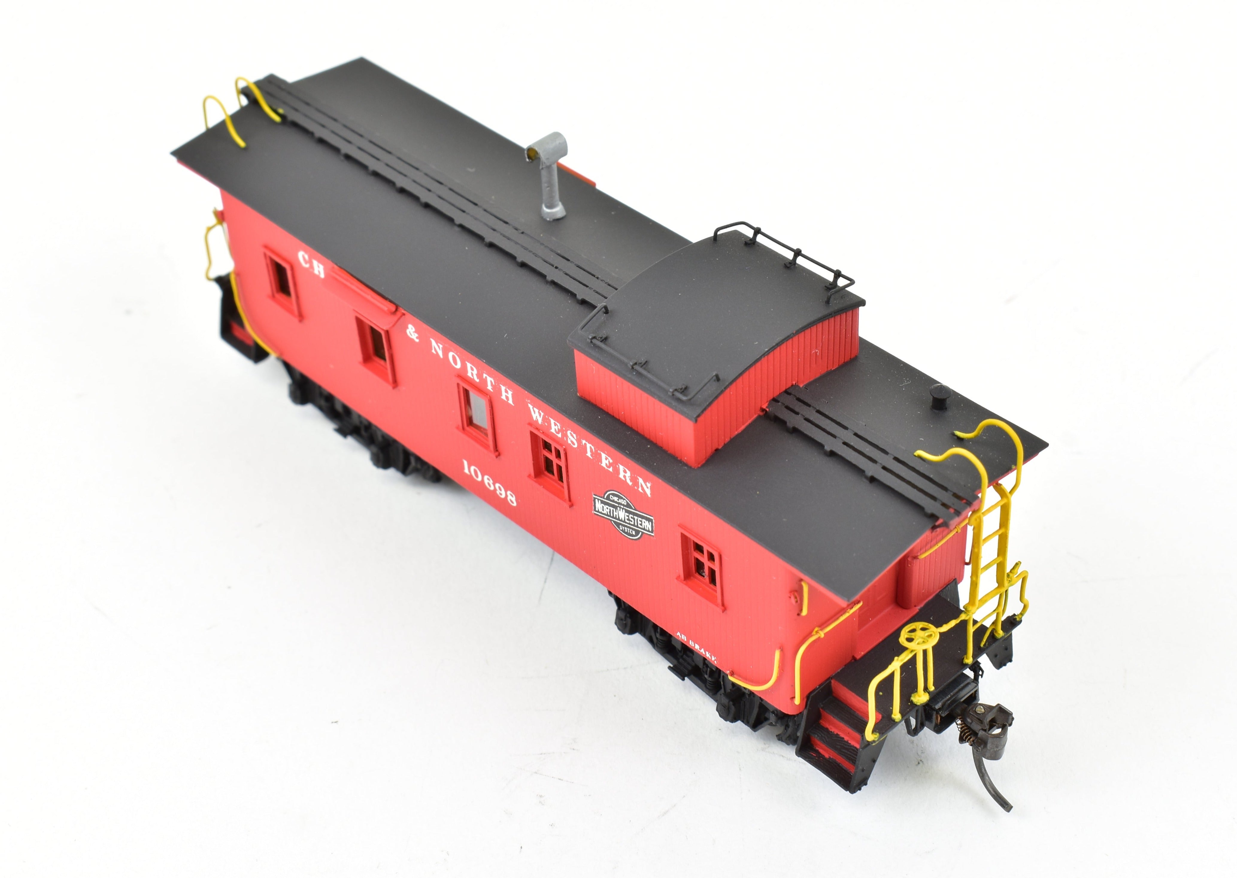 HO Scale Brass OMI - Overland Models, Inc. Chicago & North Western (C&NW) Wood Caboose Professionally Painted Model for Model Train Enthusiasts