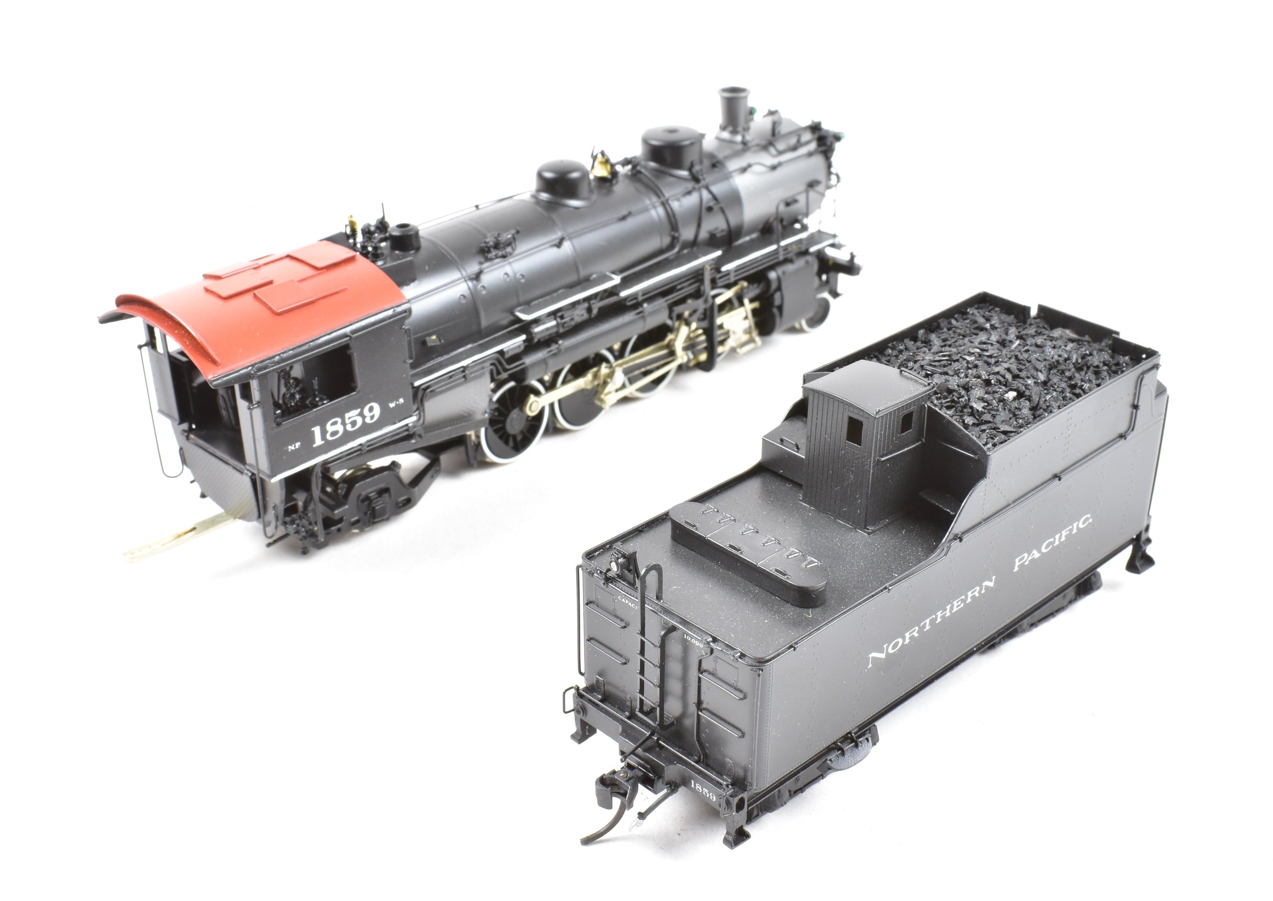 HO Scale Brass Classic Model Train - Key Imports Northern Pacific W - 5 1846 Class 2 - 8 - 2 Mikado Locomotive #1859 Professionally Painted
