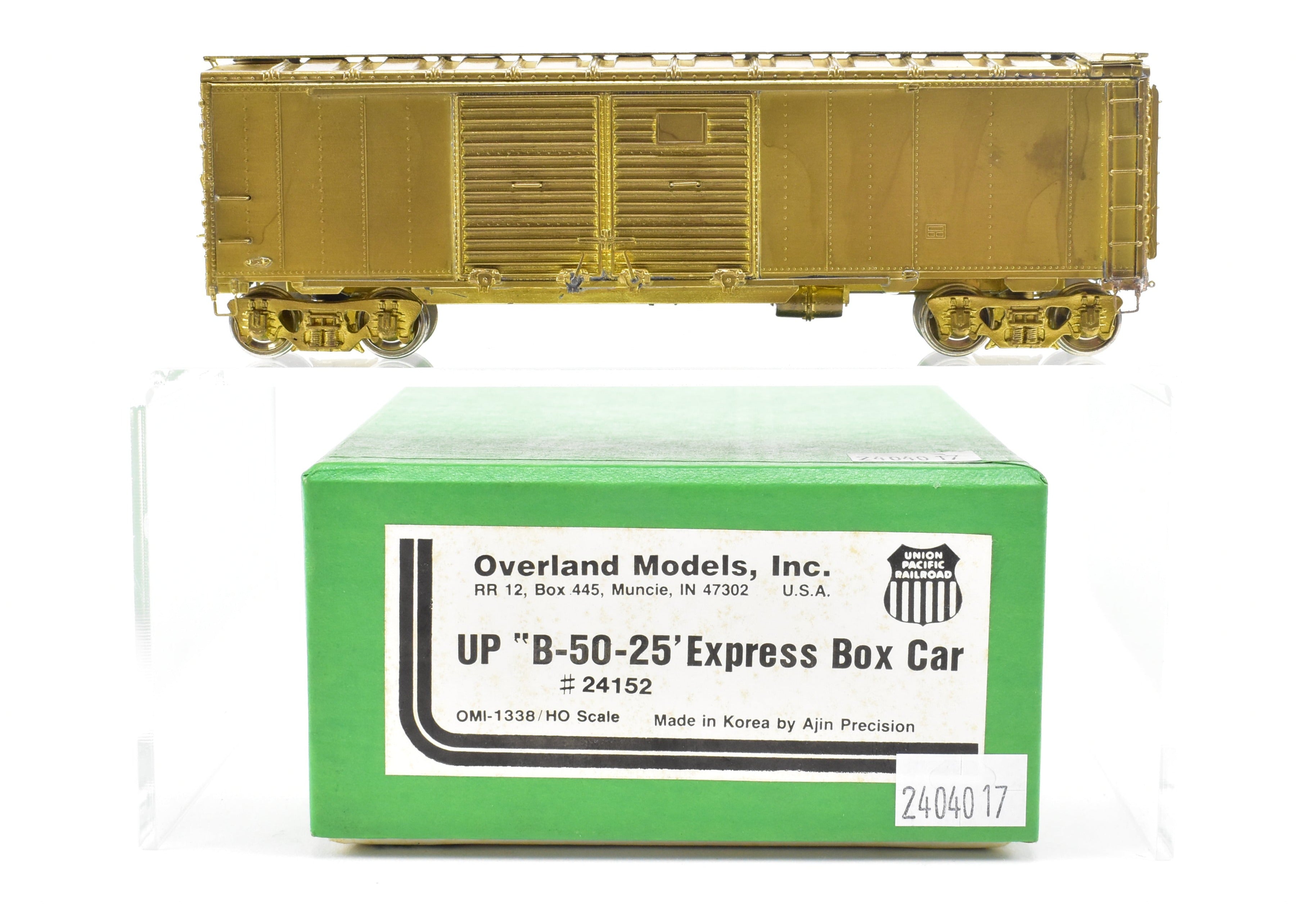 HO Scale Brass OMI - Overland Models, Inc. Union Pacific B - 50 - 25 Express Box Car Model for Model Train Enthusiasts