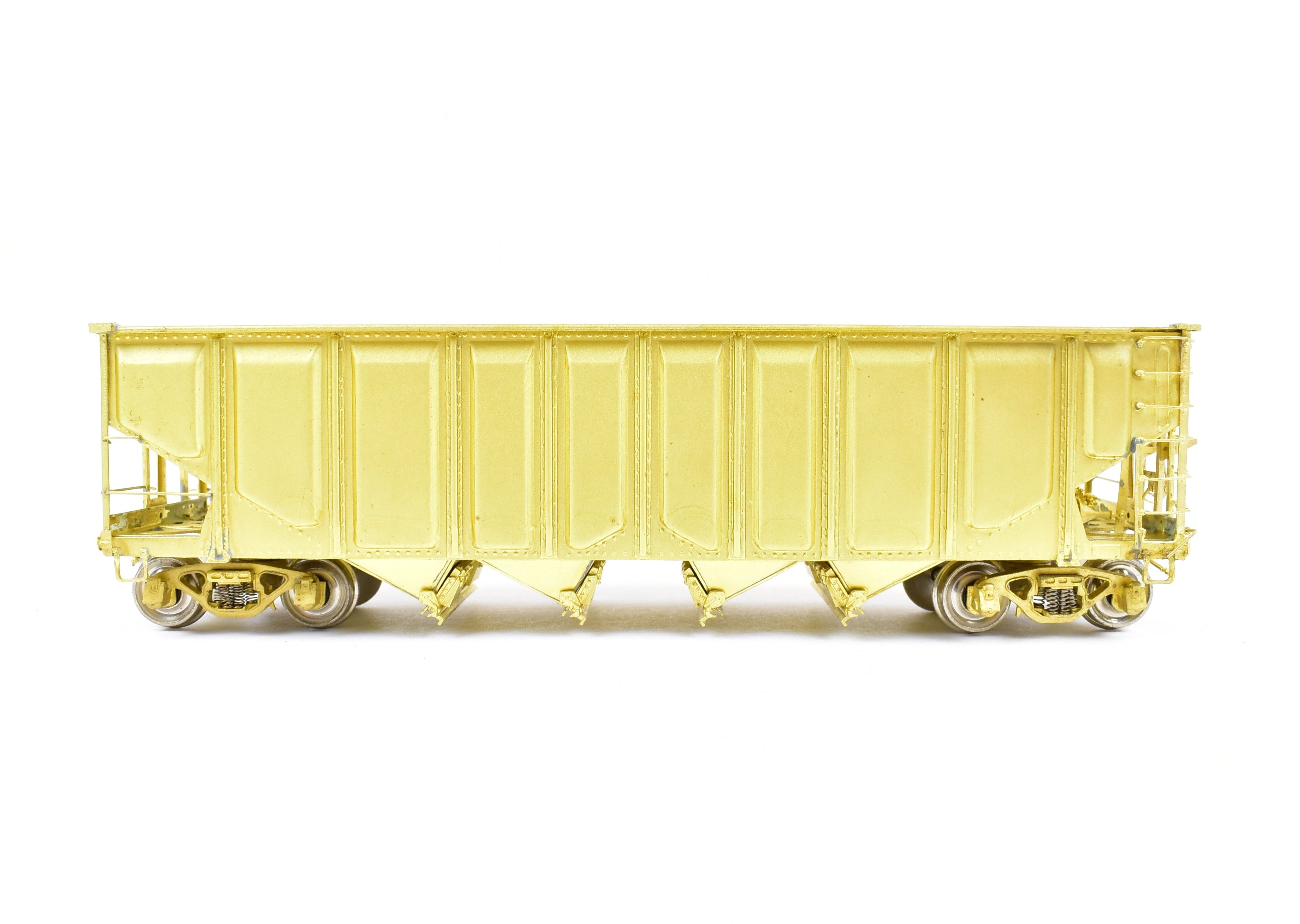 HO Scale Brass Quad Hopper Model by Overland Models, Inc. - Chicago & North Western C&NW #60001 - 60999 Winnona Rebuild with Pressed Sides for Model Train Enthusiasts